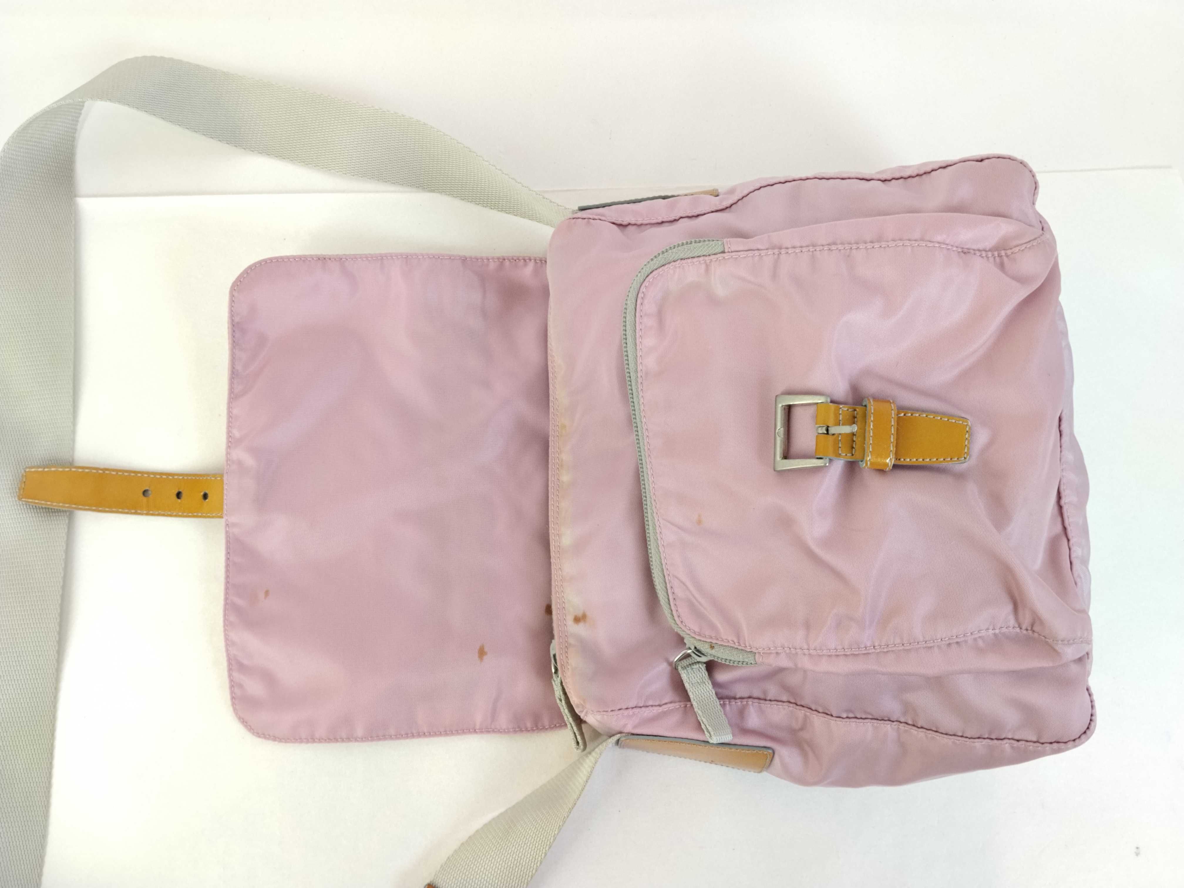 nylon shoulder bag, pink. — view 8