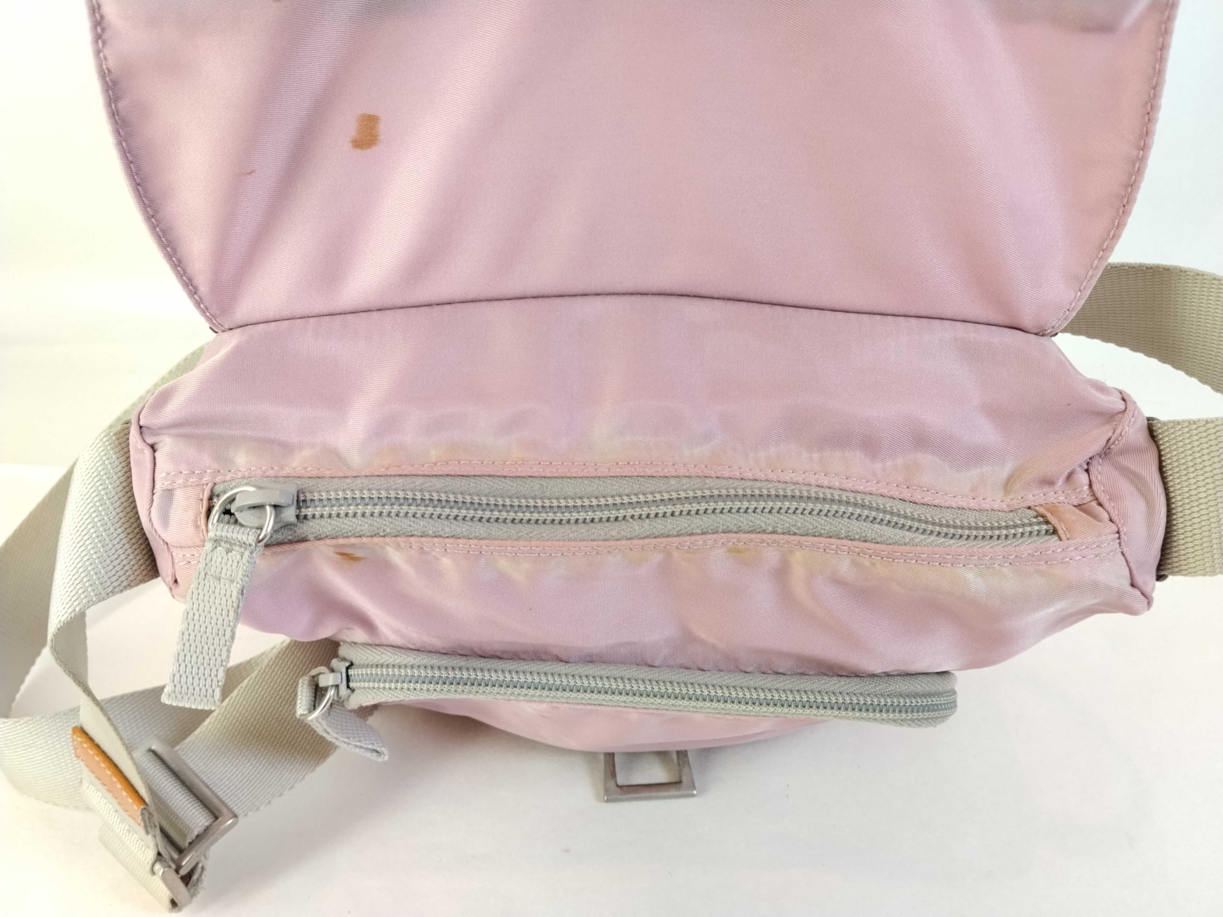 nylon shoulder bag, pink. — view 9