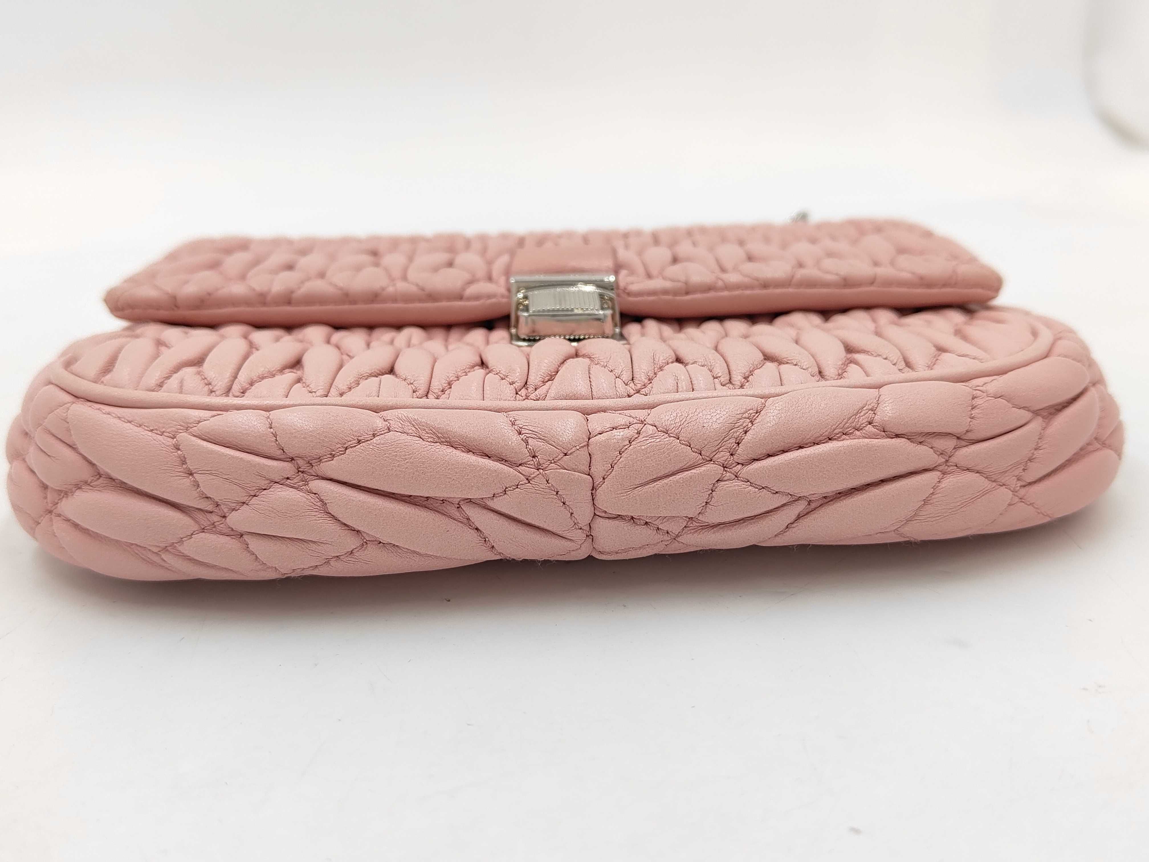 Matelassé 2-Way Bag with Long Strap, Pink Bag — view 7