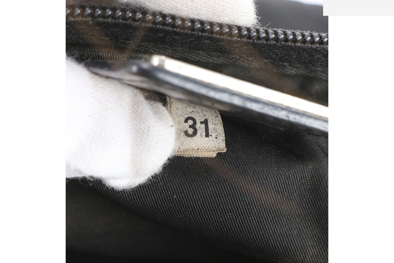 Tessuto Nylon Triangle Logo Leather Shoulder Bag — view 9