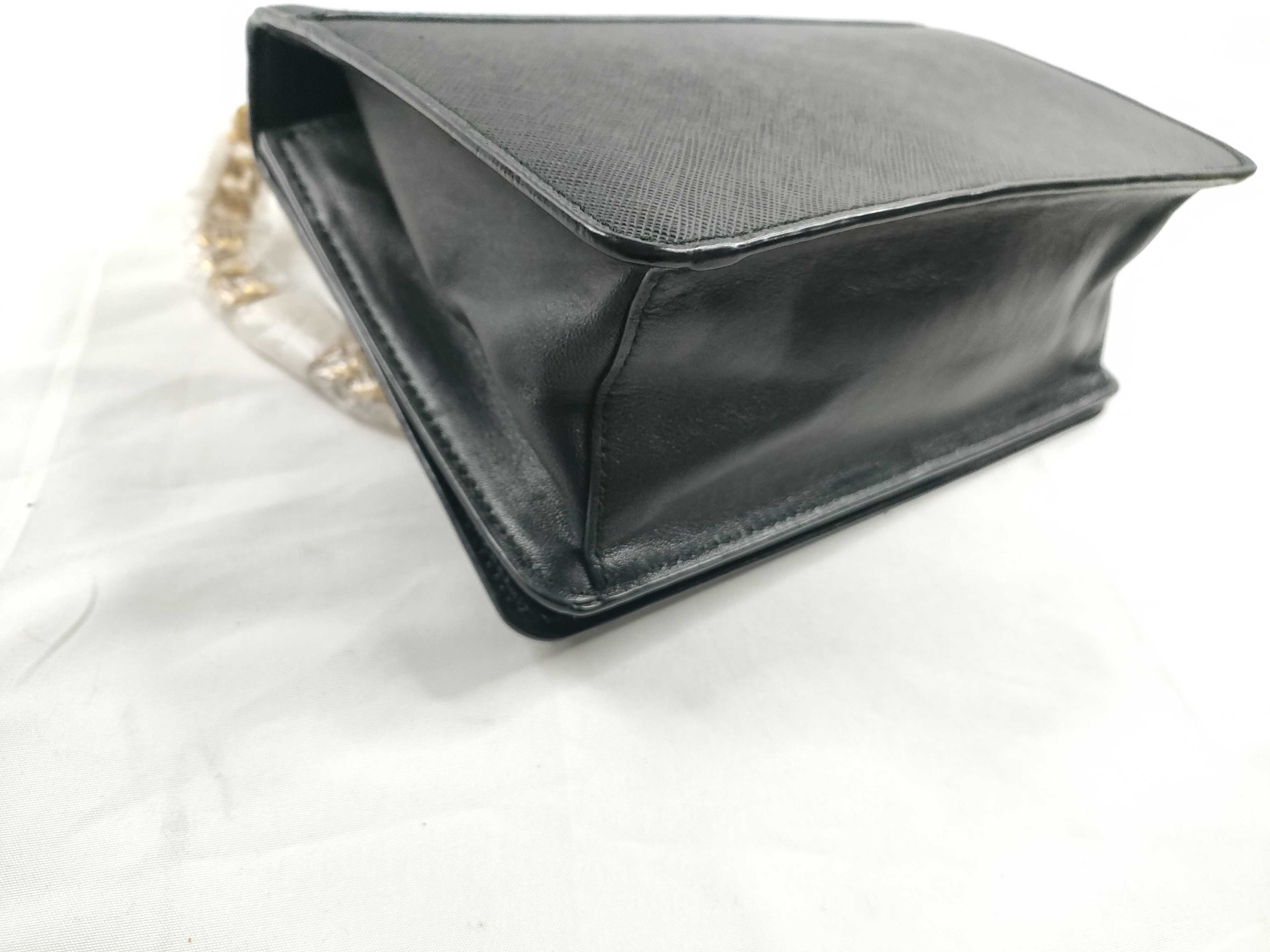 Chain Shoulder Bag, Leather, Black Shoulder Bag — view 3