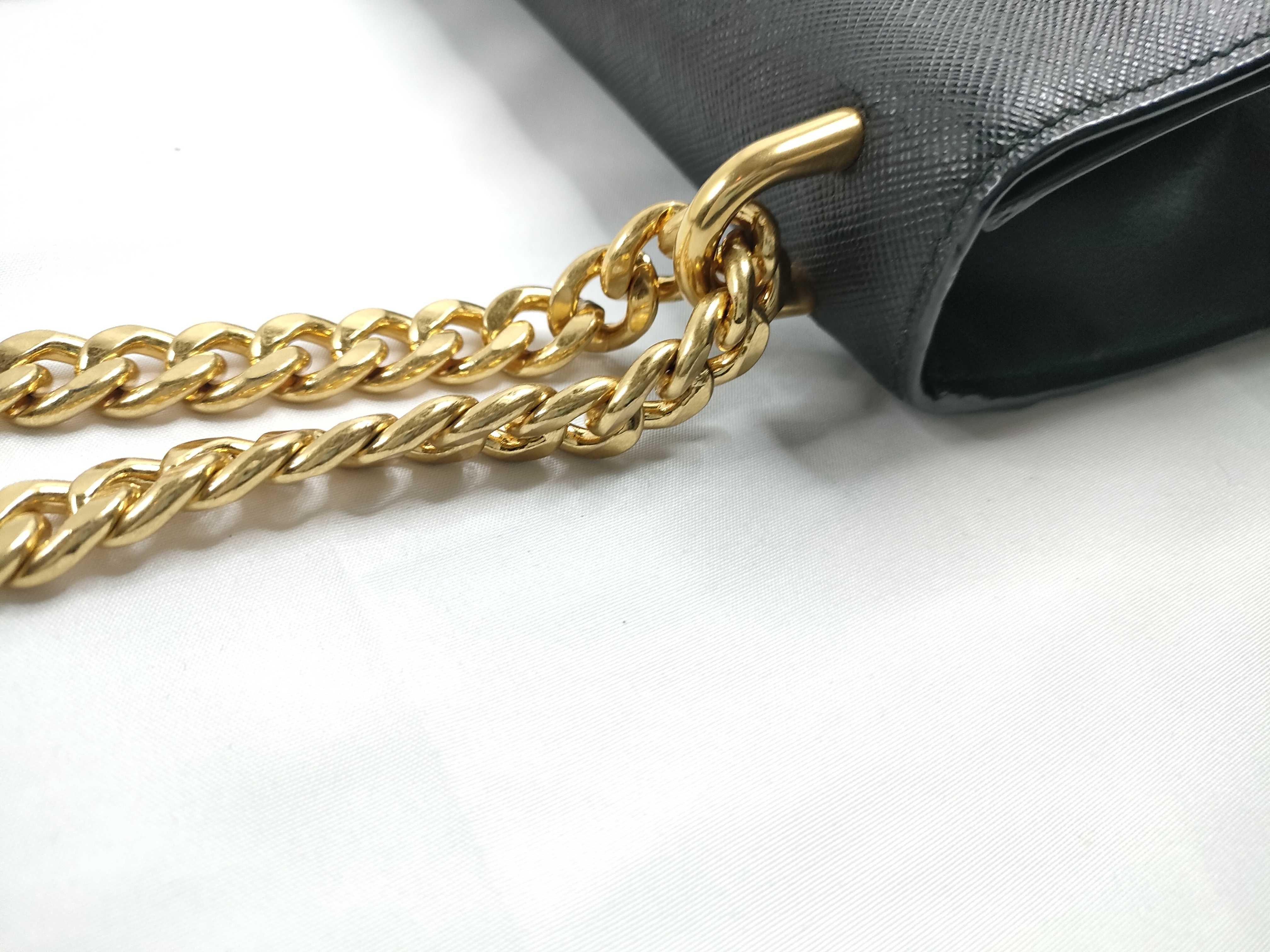 Chain Shoulder Bag, Leather, Black Shoulder Bag — view 8