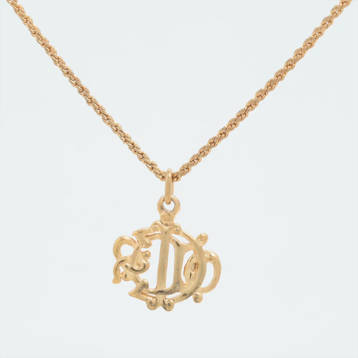 Emblem Necklace, GP Gold. Shows signs of wear, — view 2