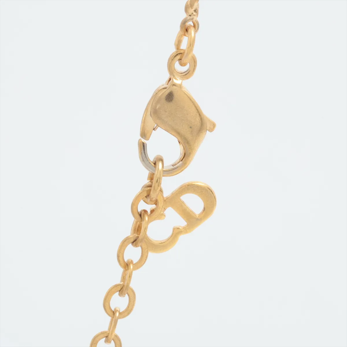 Emblem Necklace, GP Gold. Shows signs of wear, — view 3