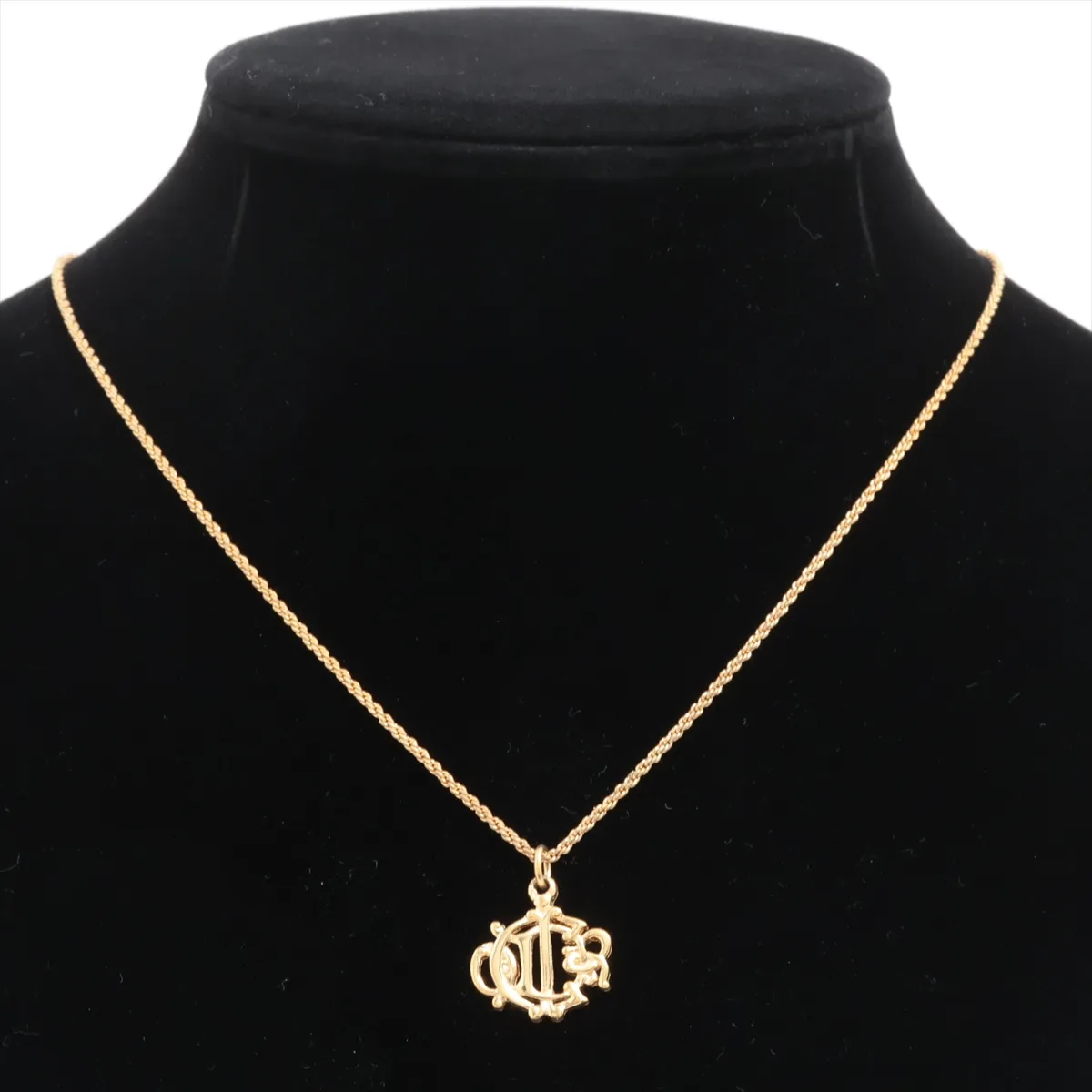 Emblem Necklace, GP Gold. Shows signs of wear, — view 5