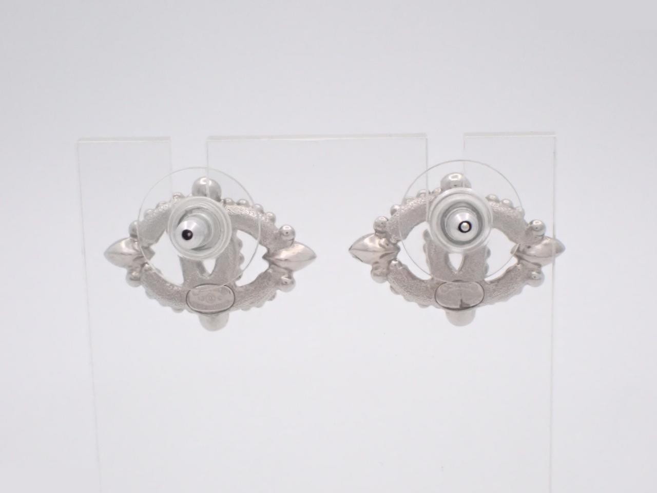 Coco Mark Earrings with Rhinestones — view 2