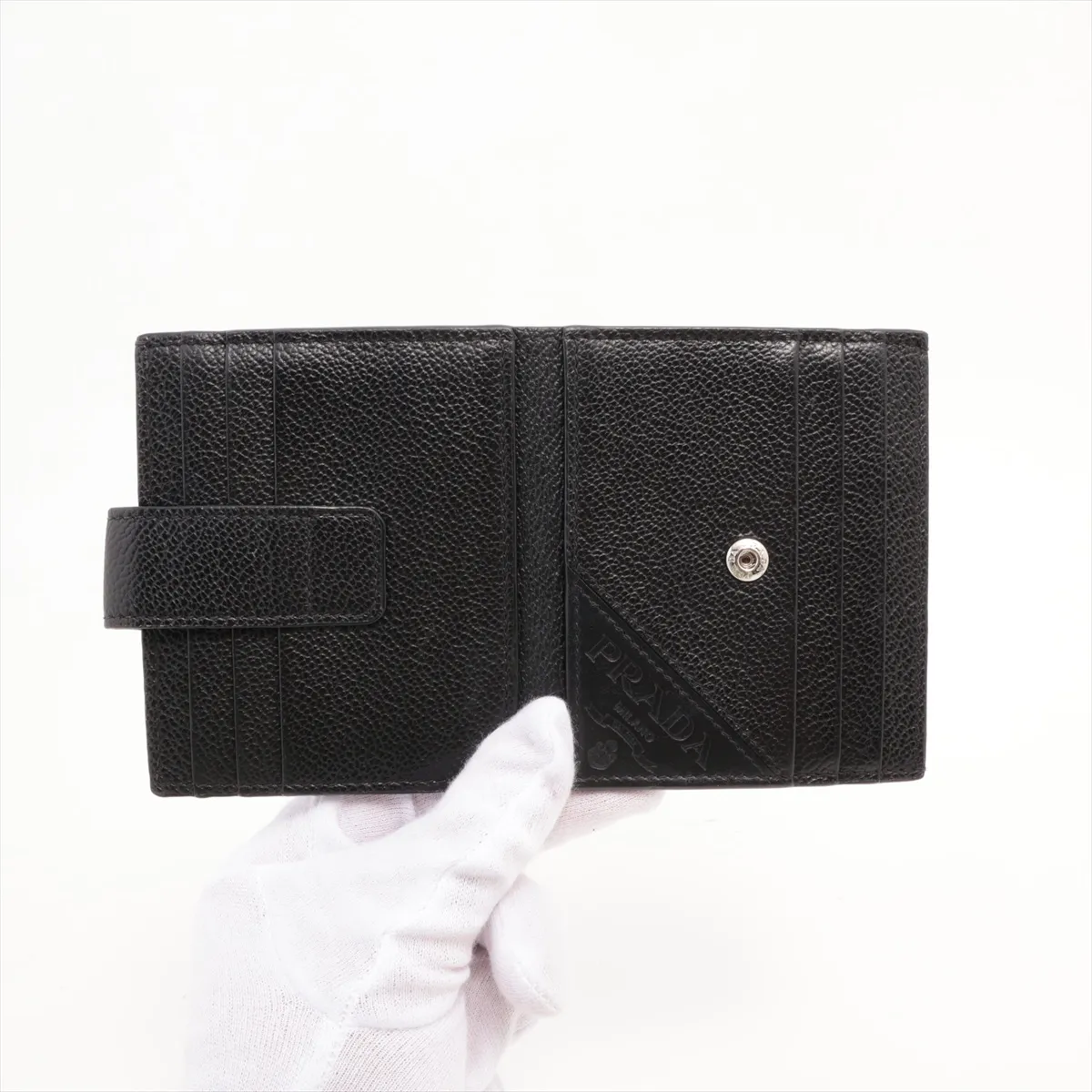 2MC049 Leather Card Case, Black — view 4