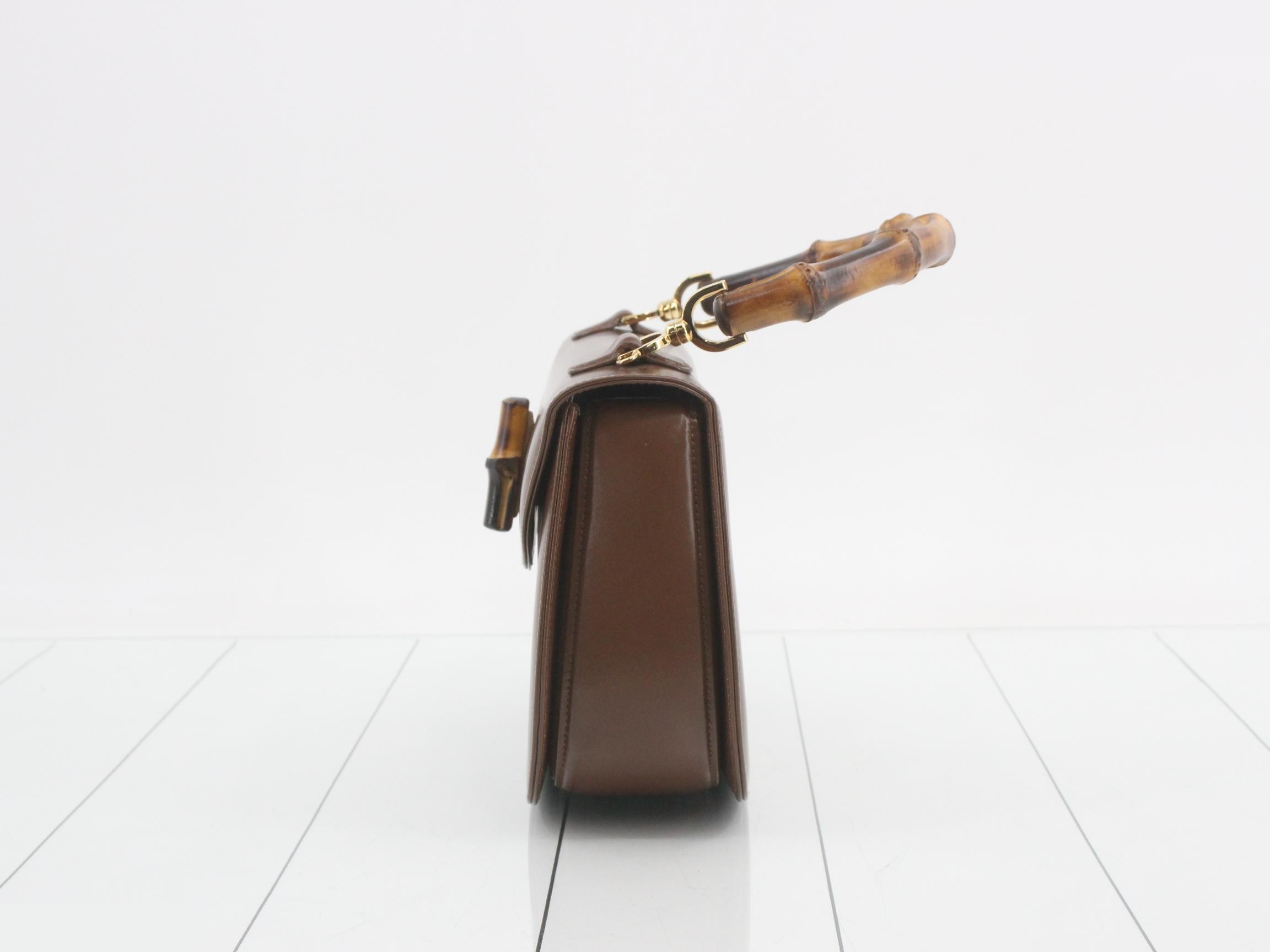 2-Way Bamboo Leather Top Handle Bag — view 3