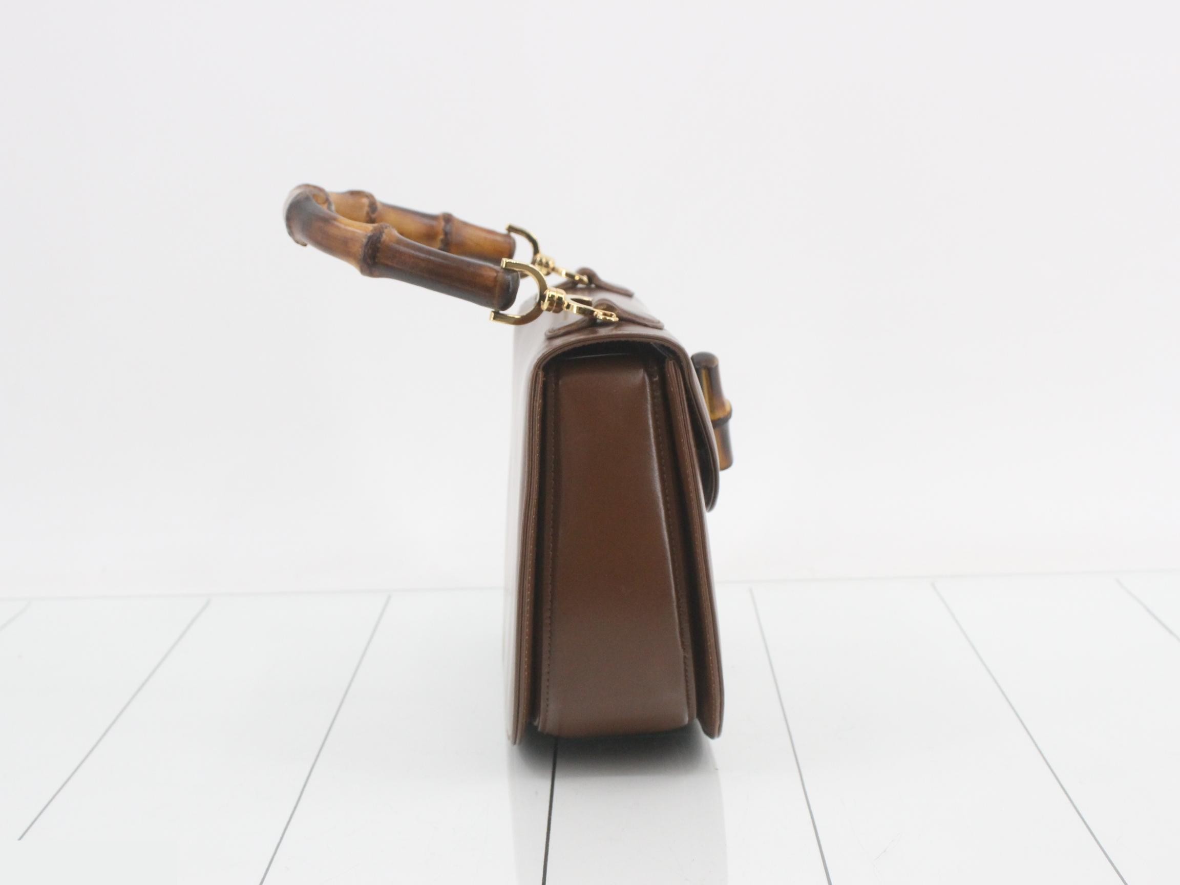 2-Way Bamboo Leather Top Handle Bag — view 4