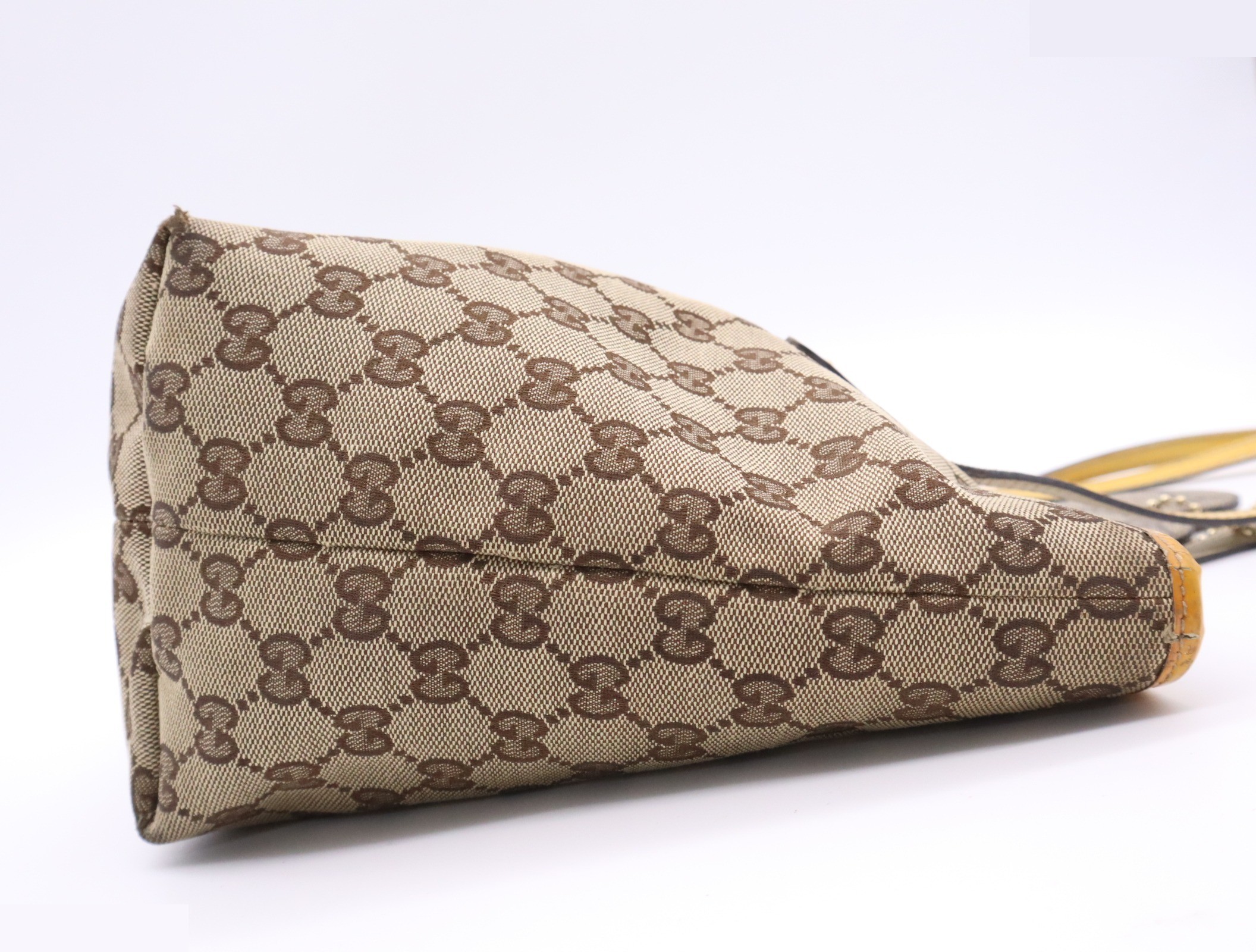 Gucciori Tote Bag with Charm, Yellow — view 5