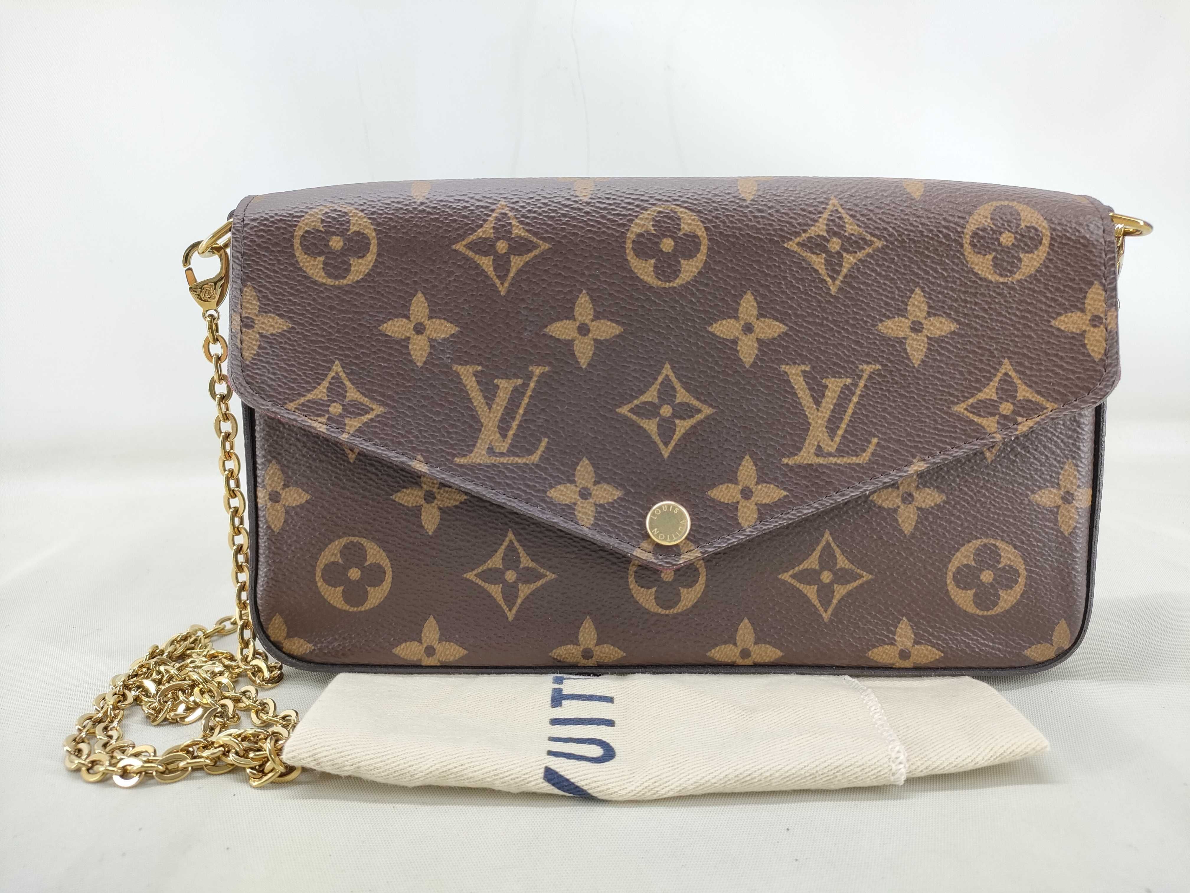 Monogram Louis Vuitton M81896 Monogram Pochette Felicie Shoulder Bag