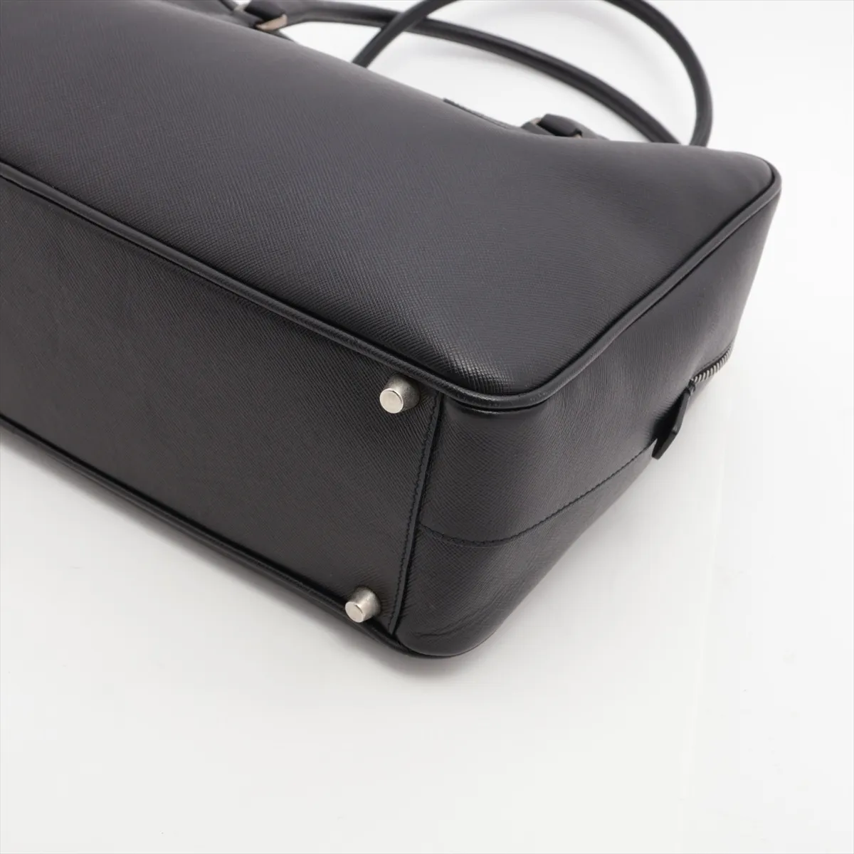 saffiano leather handbag black — view 3