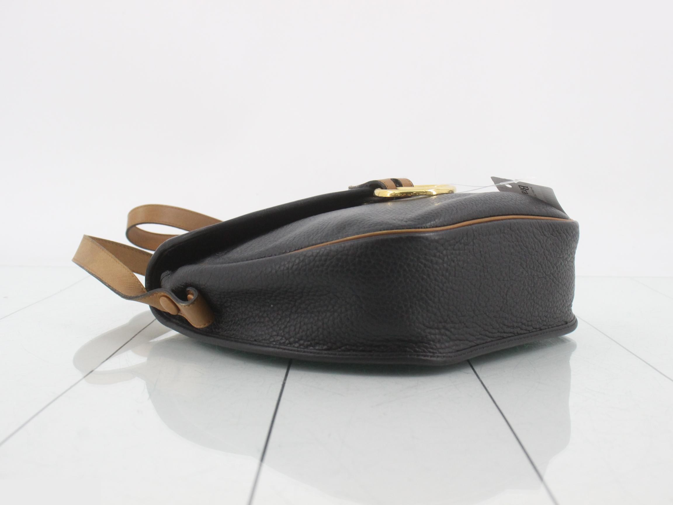 Shoulder bag, brown, black, leather — view 5