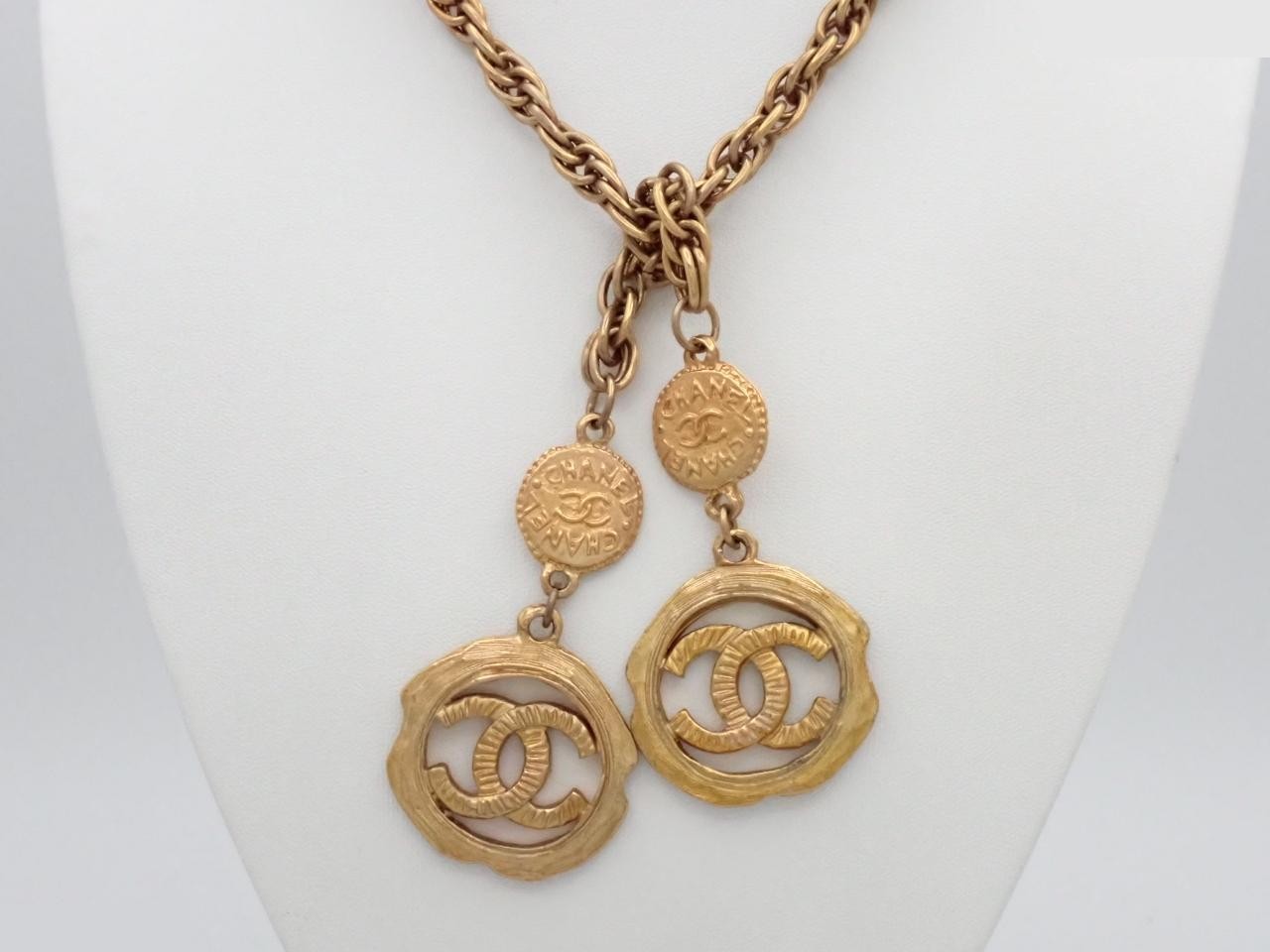 Coco Mark Necklace, Gold Color, Approx. 70cm in Length