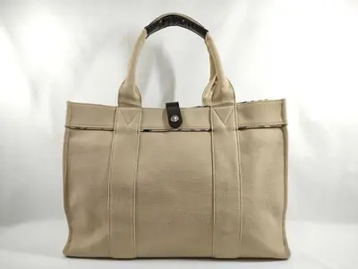 Canvas Handbag in Beige Nova Check Tote Bag