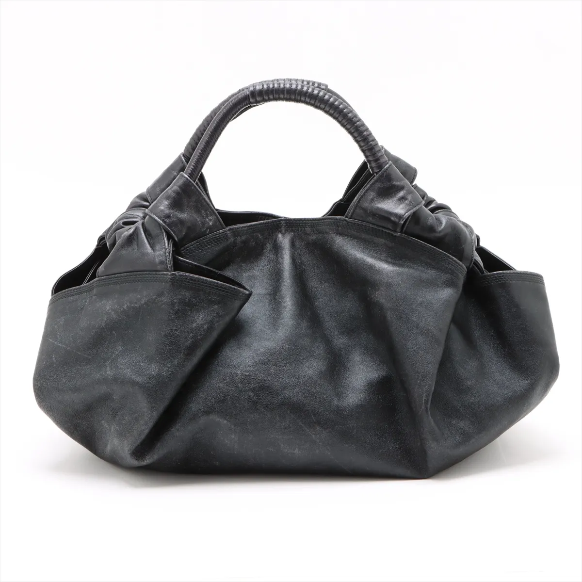 Nappa Aire Leather Handbag, Black — view 2