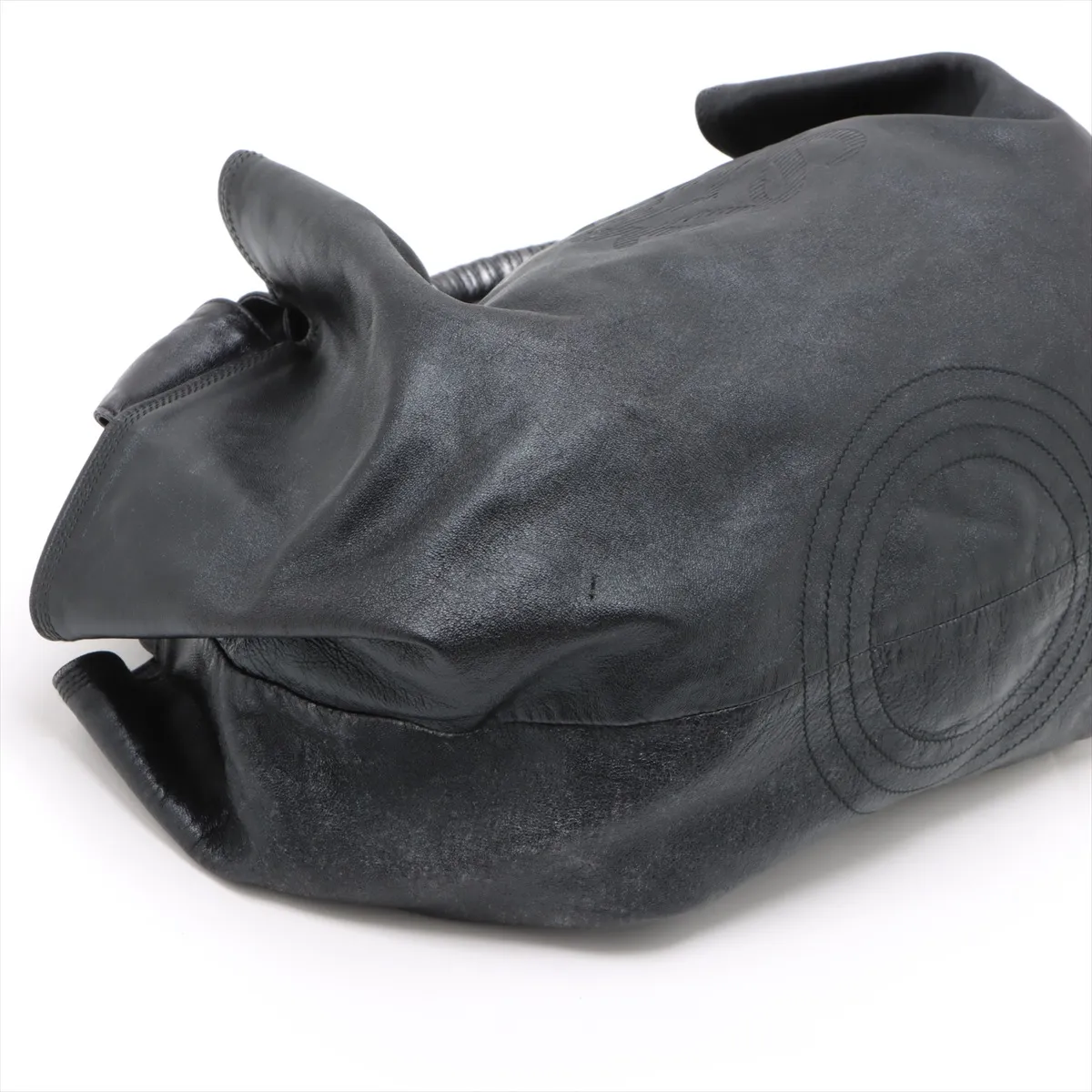 Nappa Aire Leather Handbag, Black — view 4