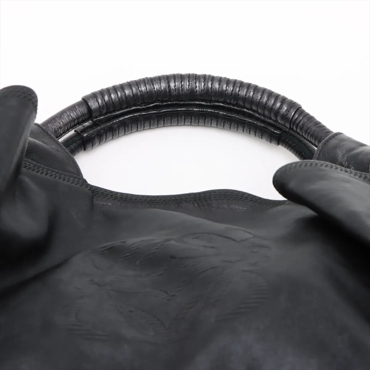 Nappa Aire Leather Handbag, Black — view 6