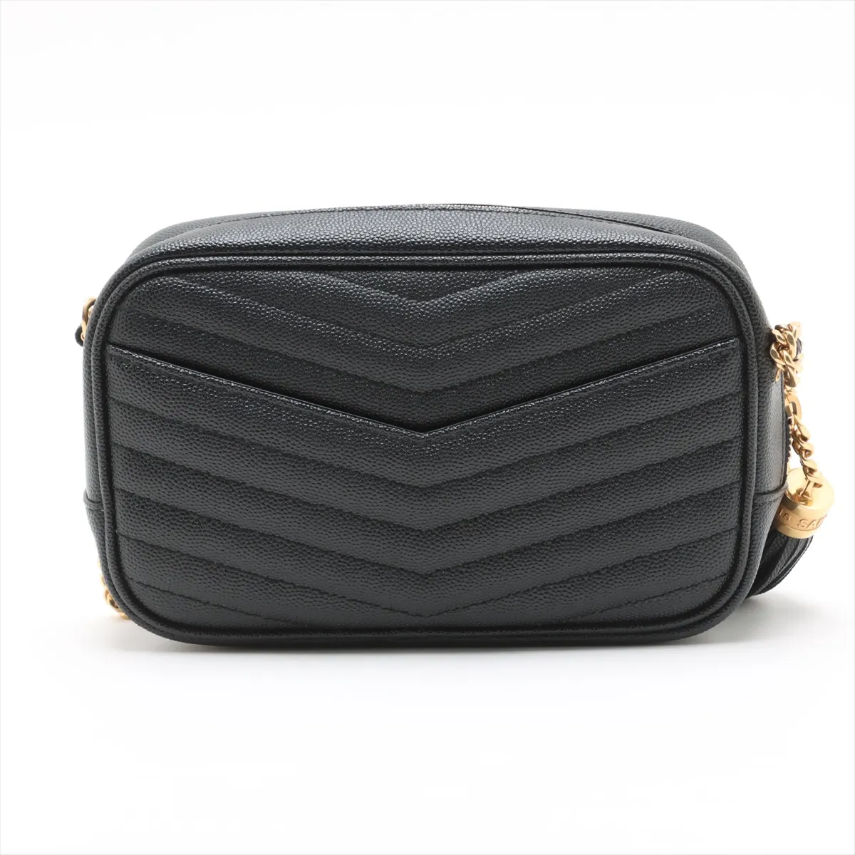 Roux Leather Chain Shoulder Bag Black 612579 — view 2