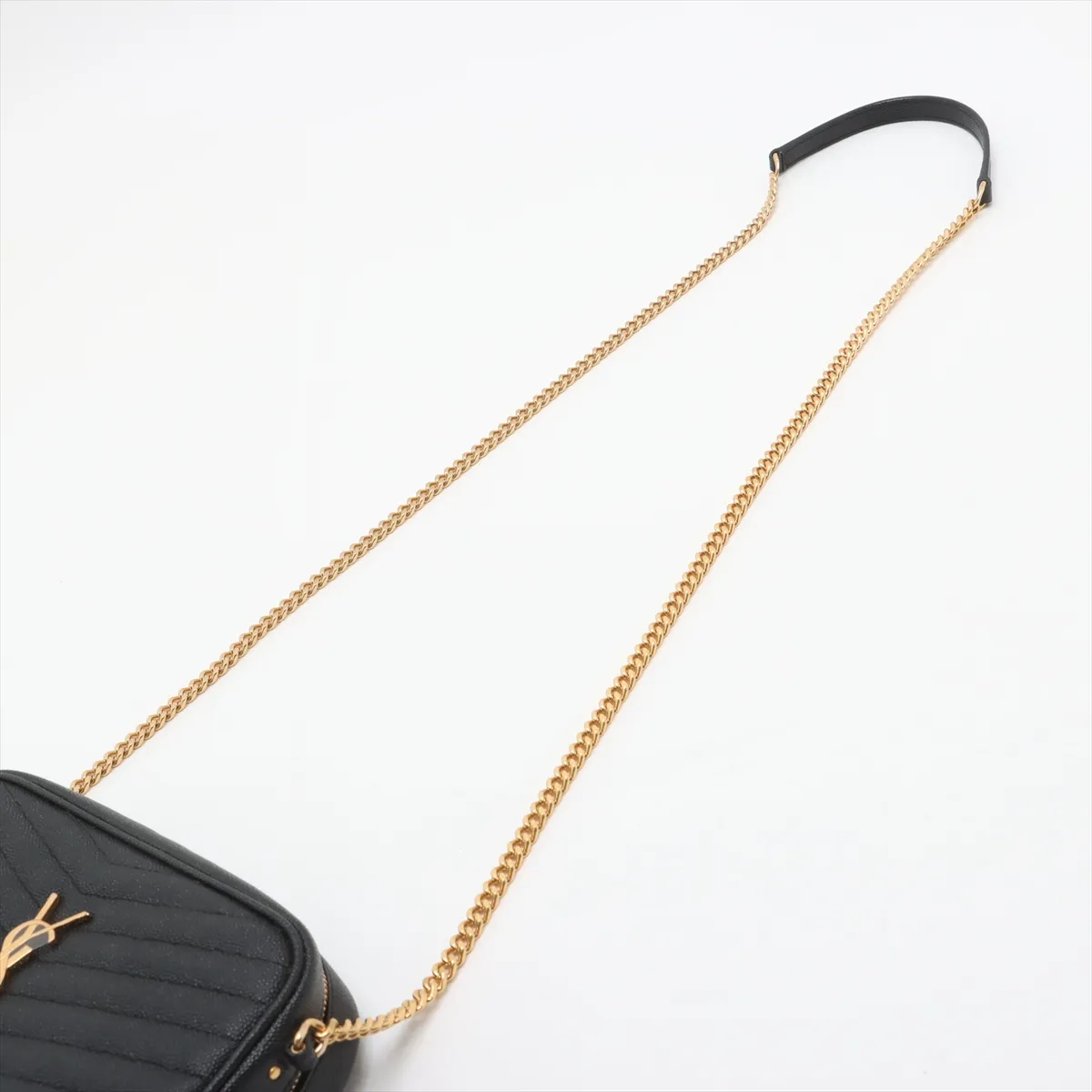 Roux Leather Chain Shoulder Bag Black 612579 — view 5
