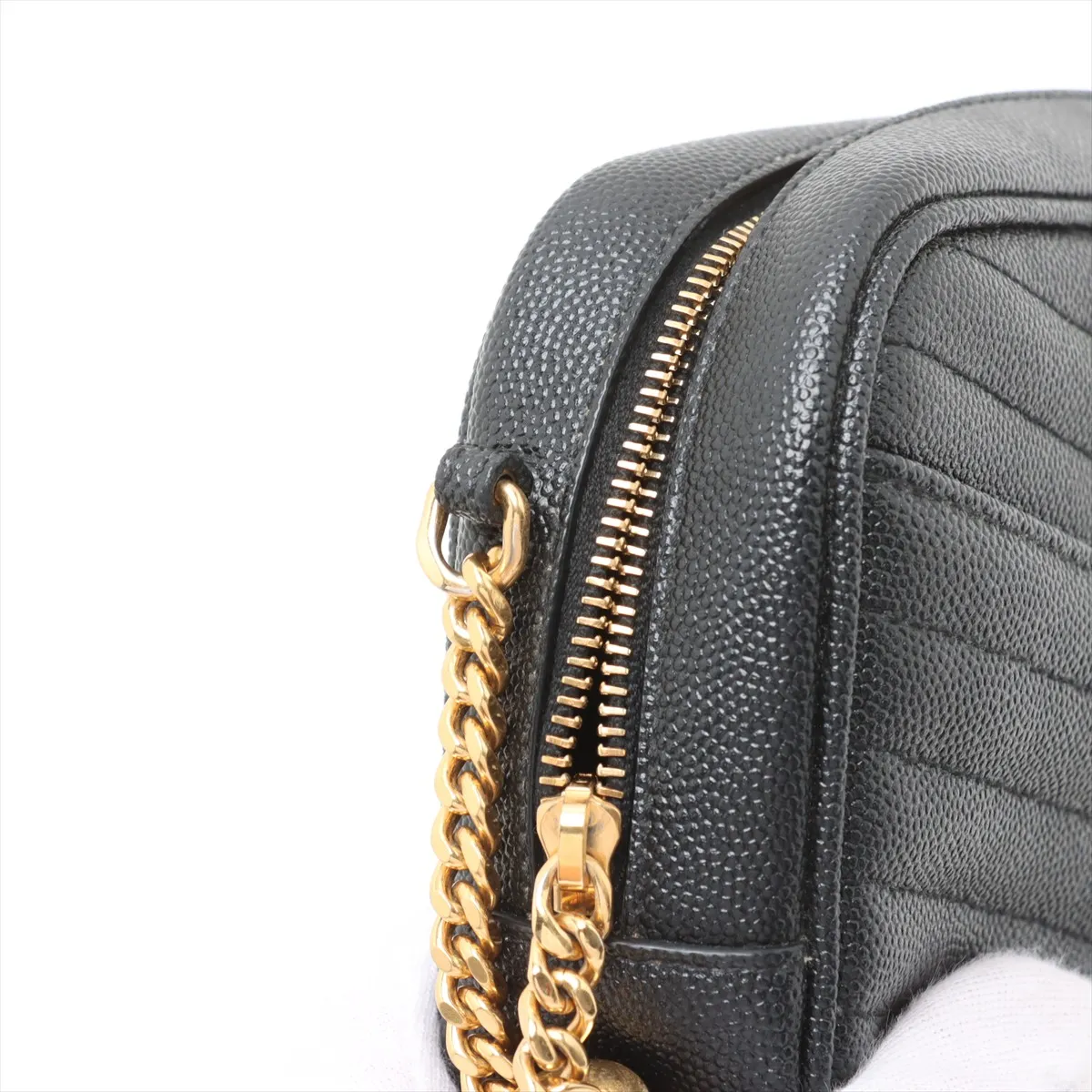Roux Leather Chain Shoulder Bag Black 612579 — view 9