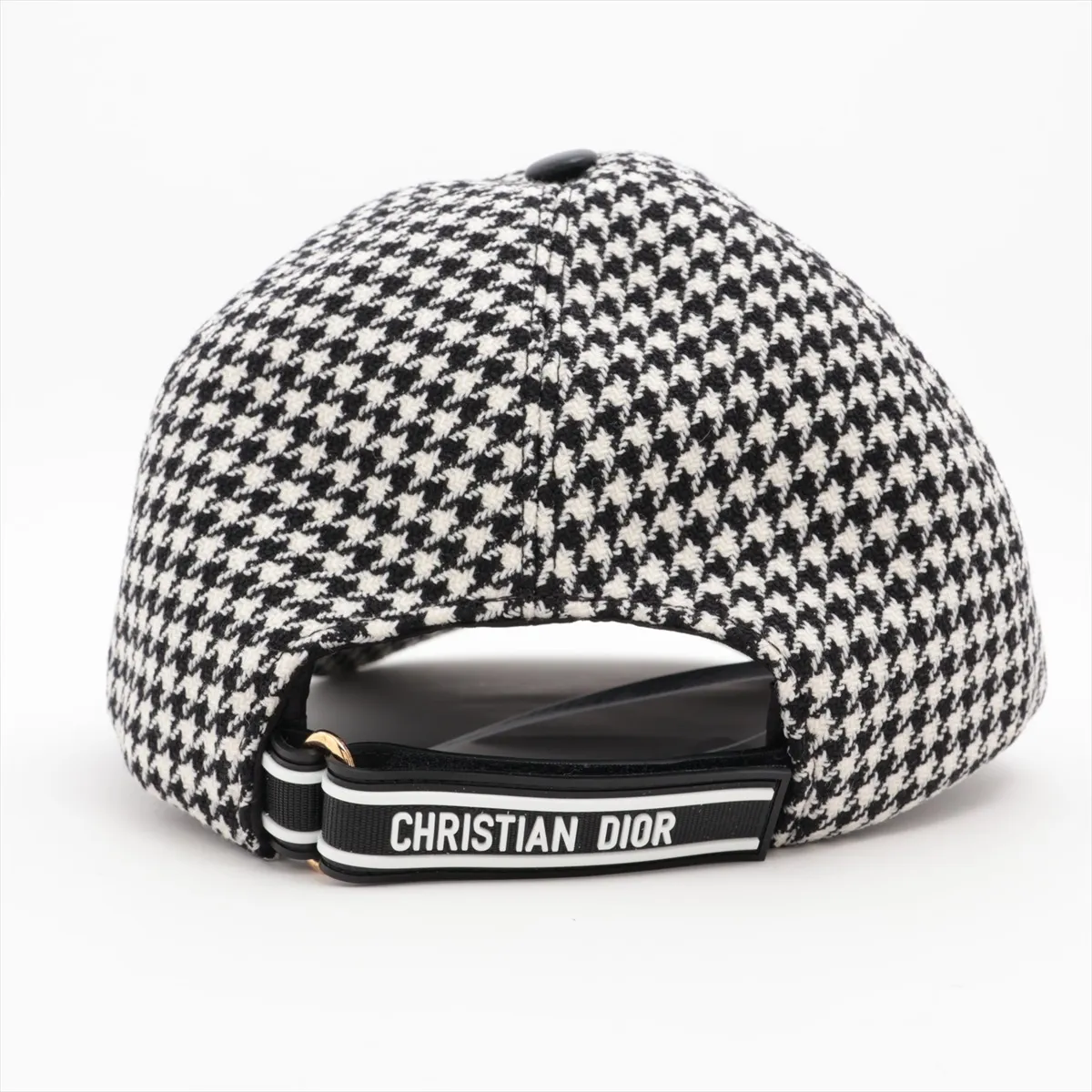 25PDP922I120 Cap, Size 58, Wool x Nylon, Black x White. Shows signs of wear, including — view 3