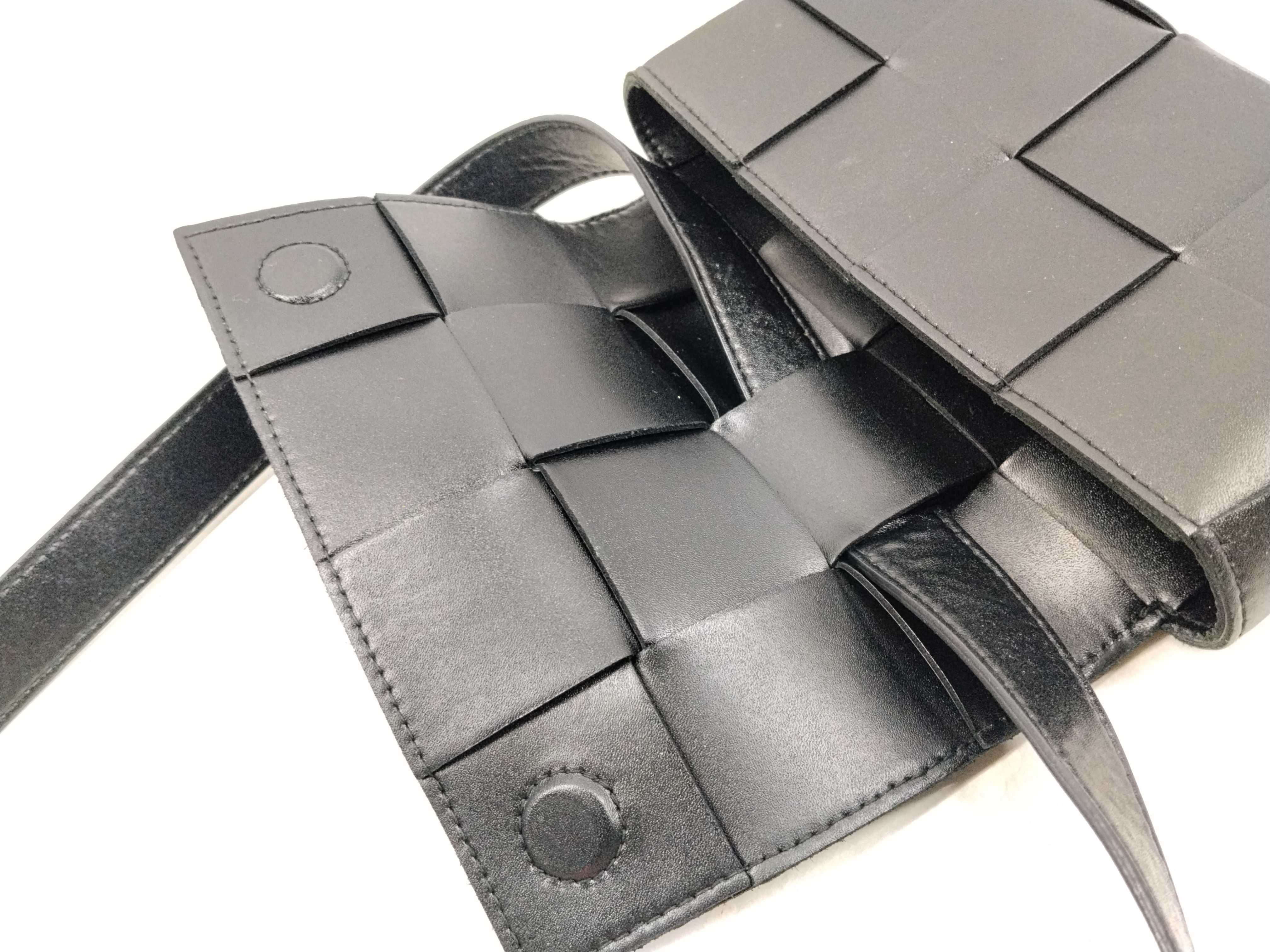 Intrecciato Bottega Veneta Cassette Shoulder Bag Leather Black Shoulder Bag — view 9