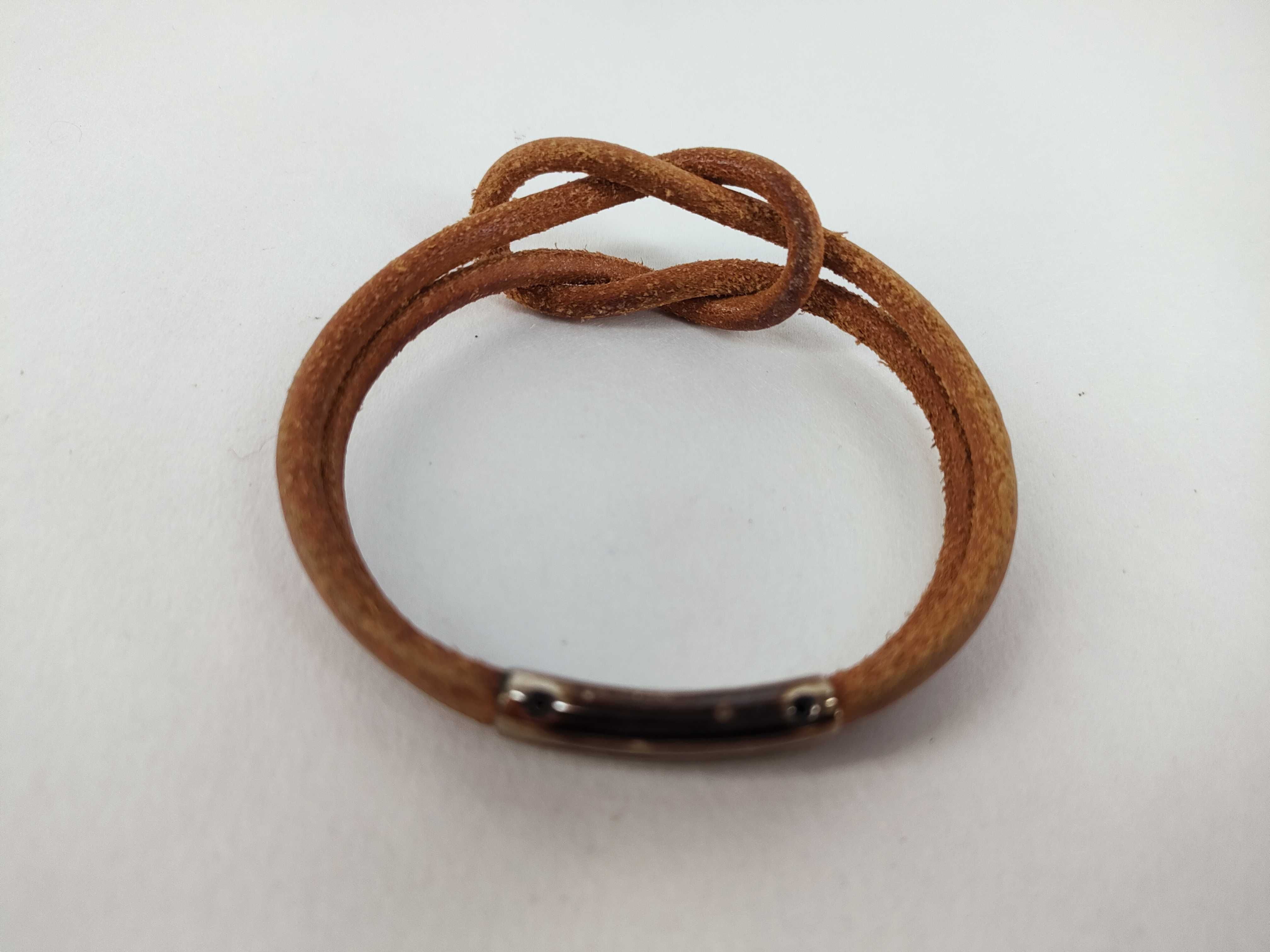 Bracelet Brown x Silver Bracelet/Bangle — view 2