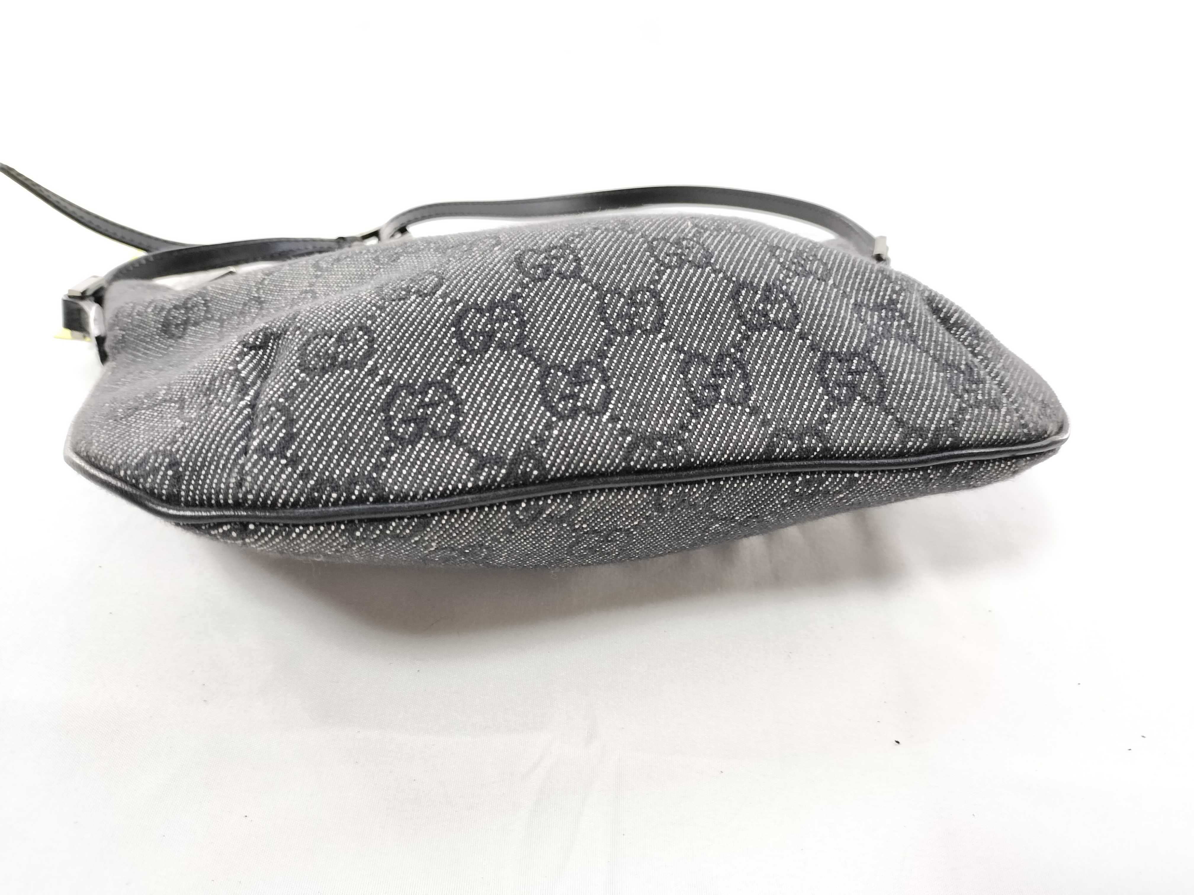 GG Canvas Shoulder Bag (32160) - Canvas and Leather, Black — view 8