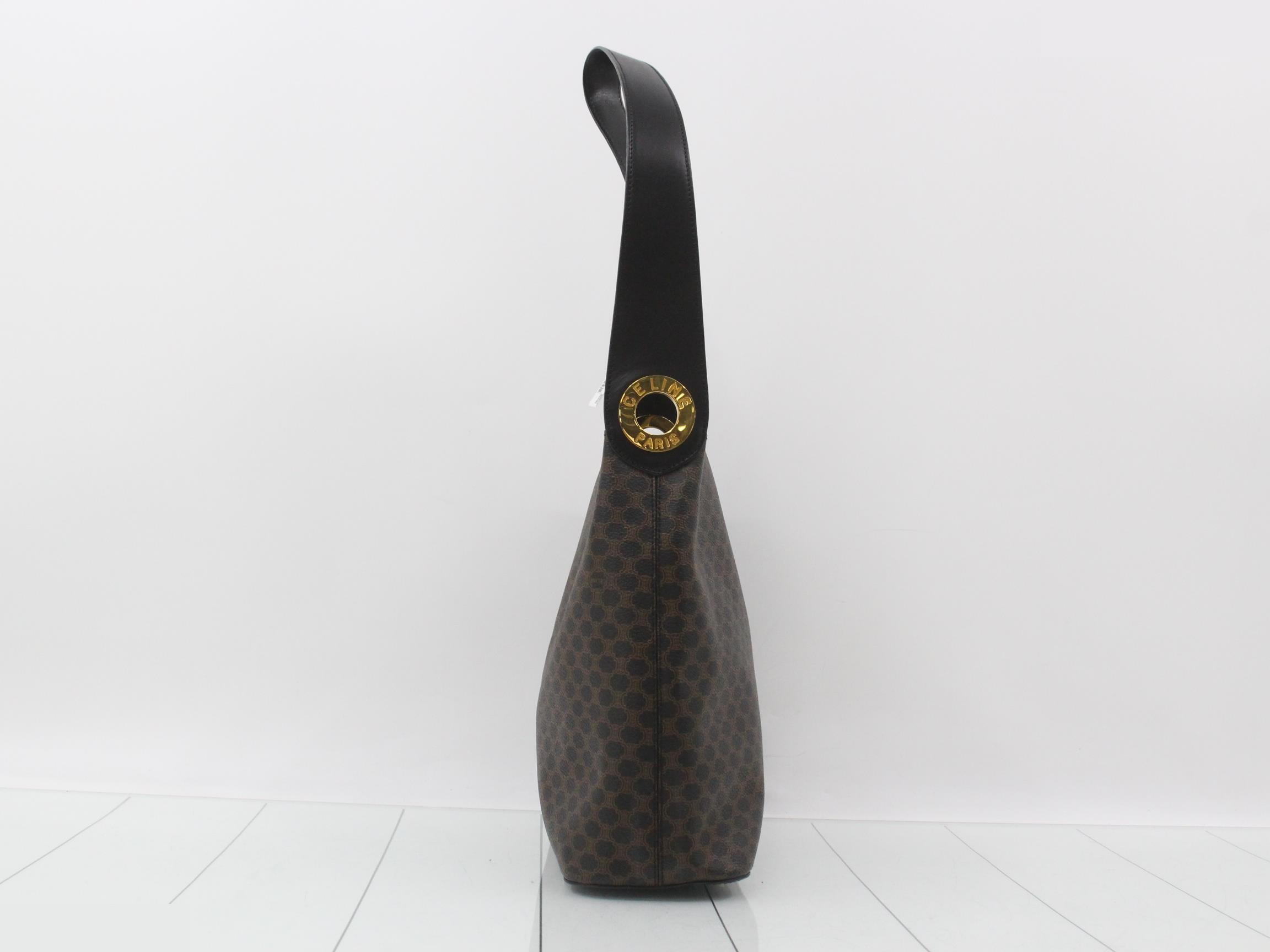 Macadam Shoulder Bag, PVC/Leather, Black — view 3