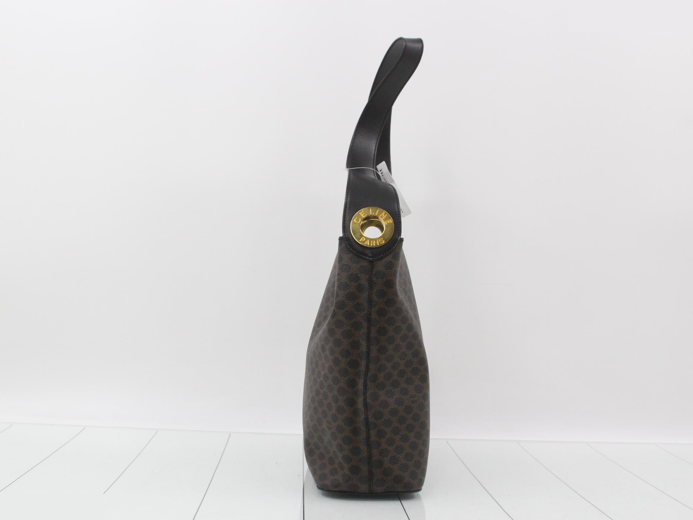 Macadam Shoulder Bag, PVC/Leather, Black — view 4