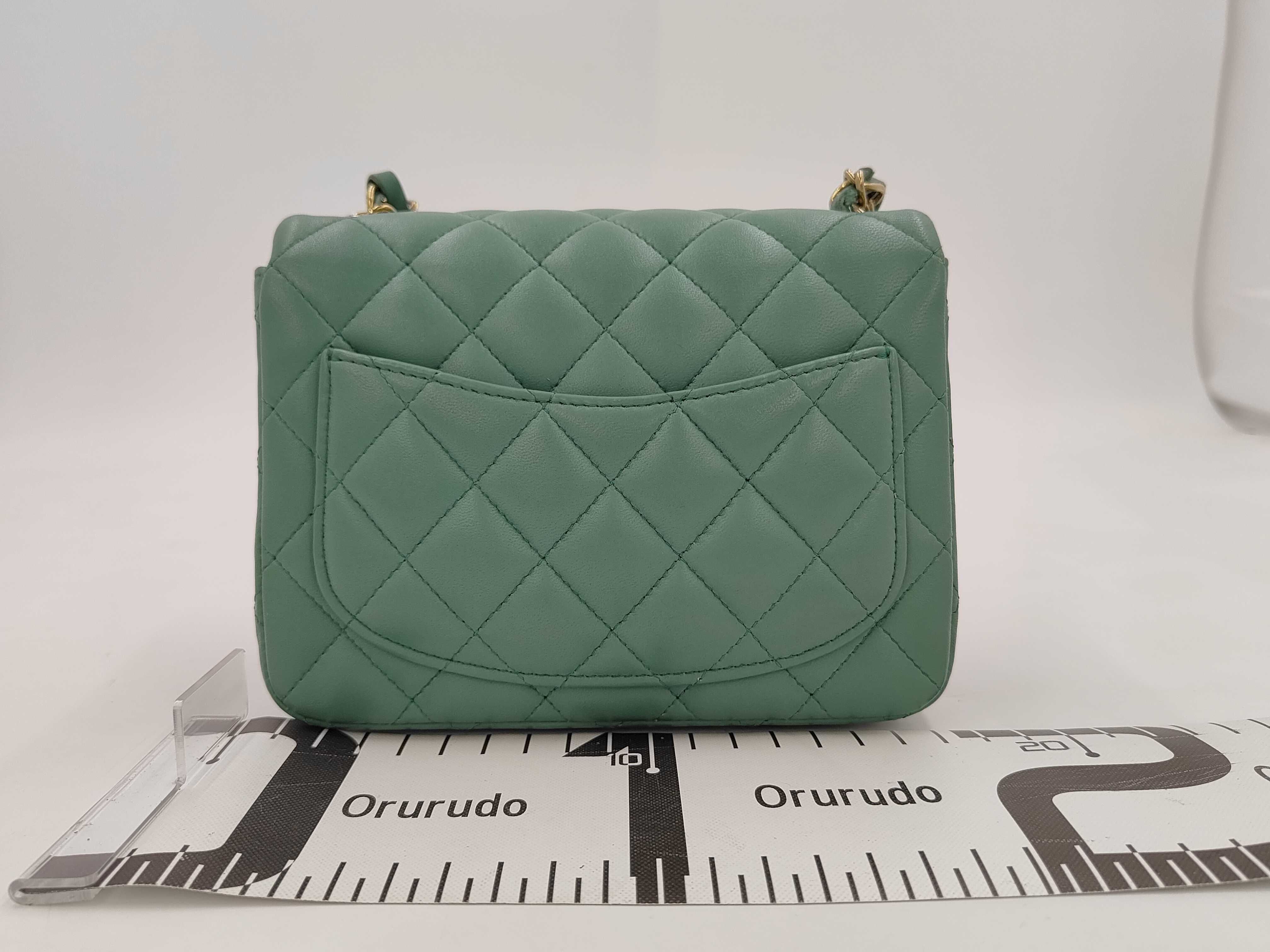 Lambskin Green Mini Matelassé RFID Shoulder Bag — view 2
