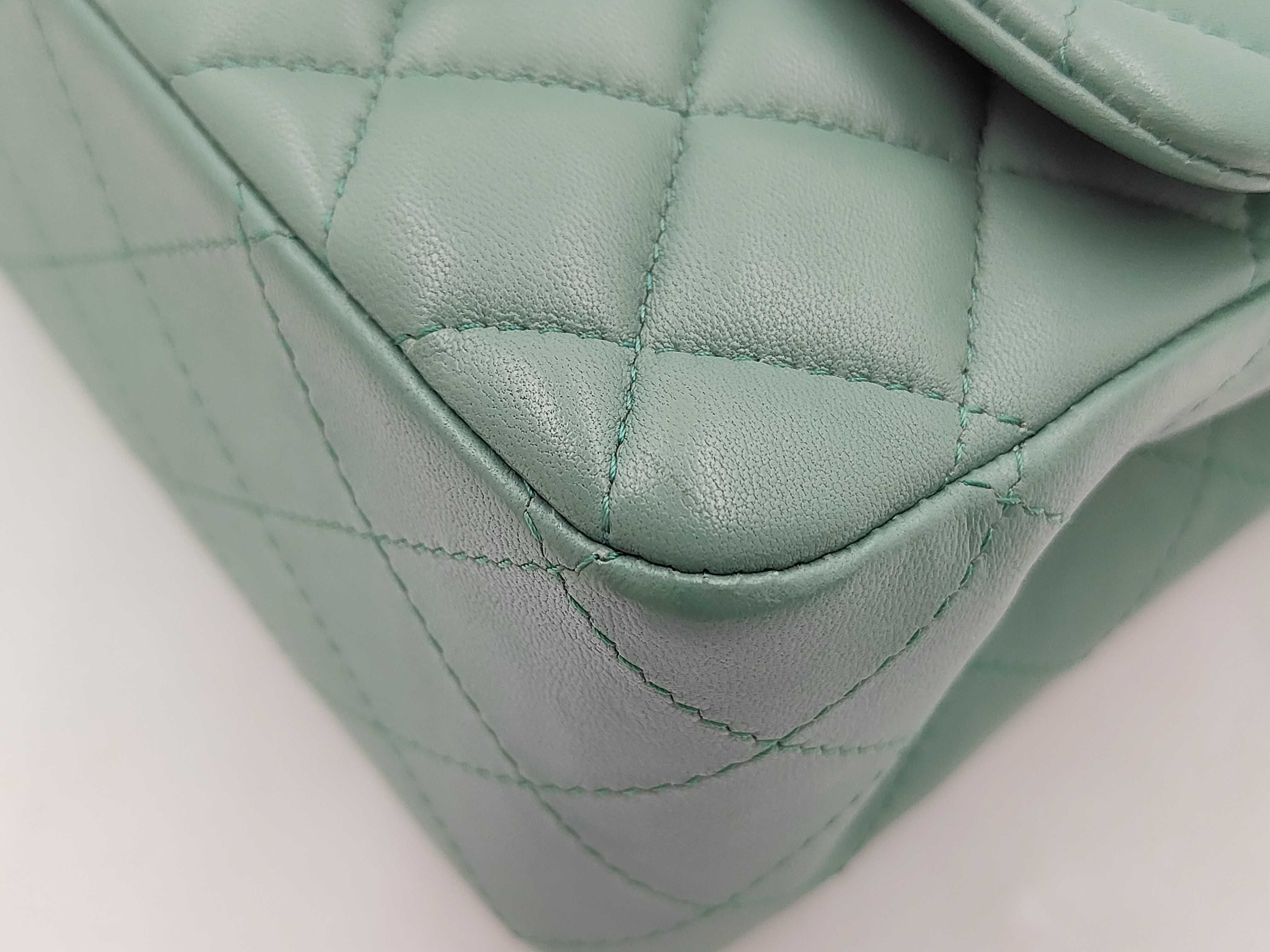 Lambskin Green Mini Matelassé RFID Shoulder Bag — view 7