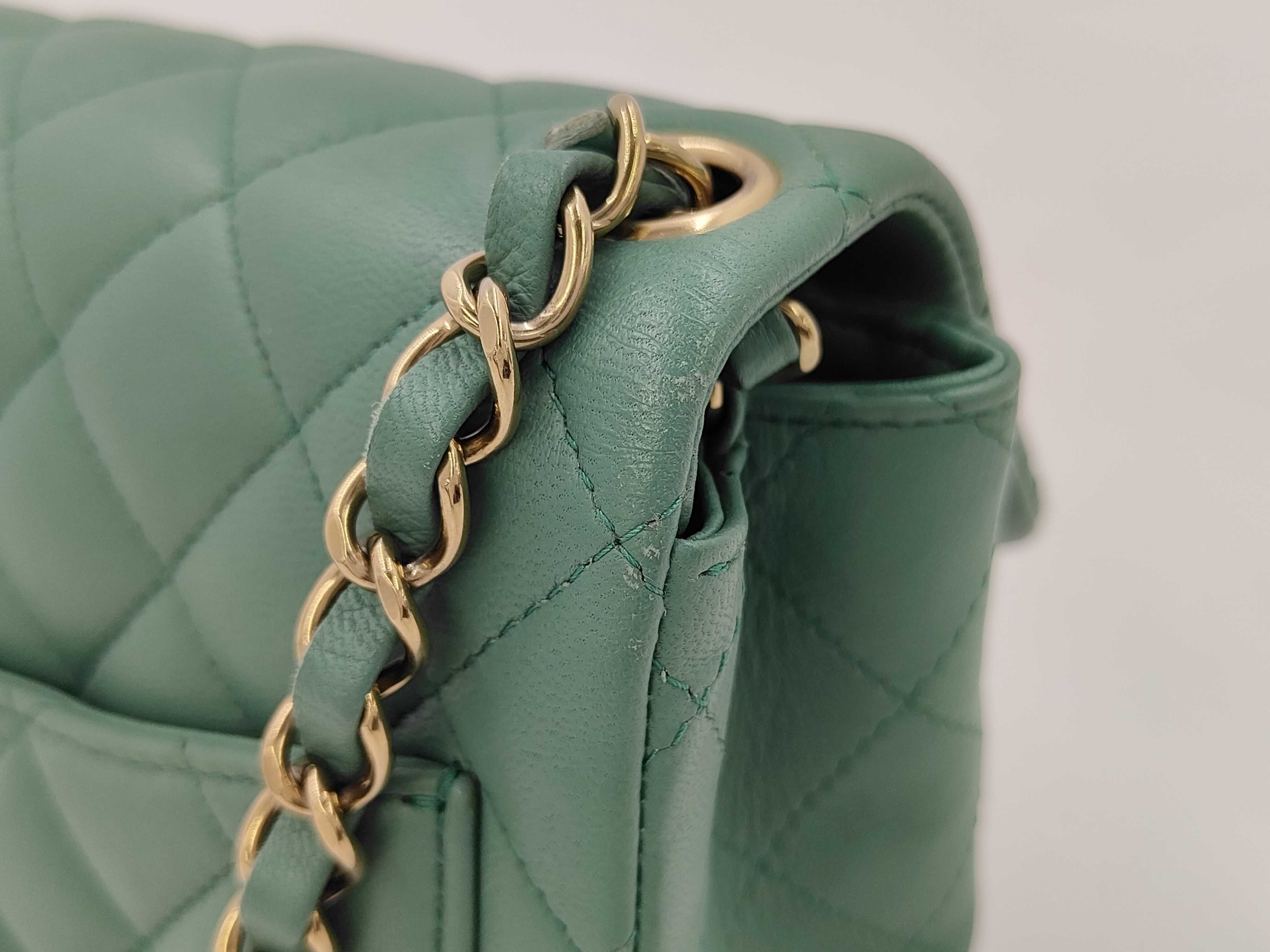 Lambskin Green Mini Matelassé RFID Shoulder Bag — view 9