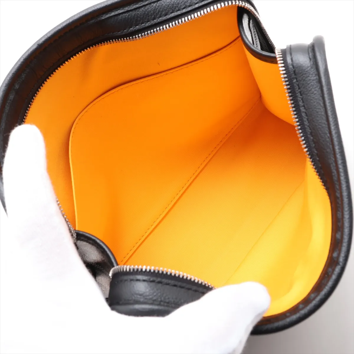 Jubans MM PVC x Leather Clutch Bag, Black — view 5