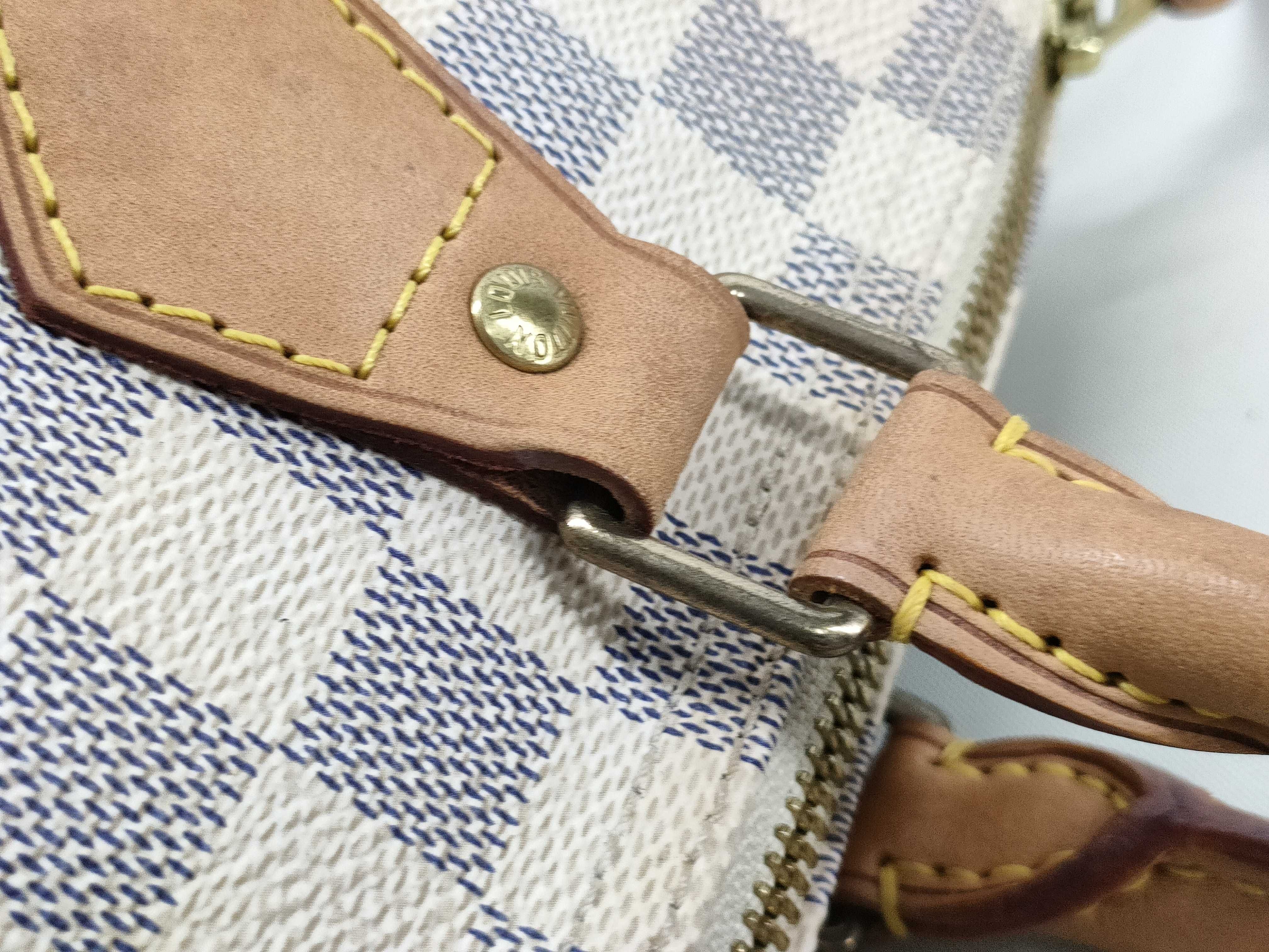 Damier Azur PH - Beige Canvas Speedy 30 Handbag Boston Bag — view 6