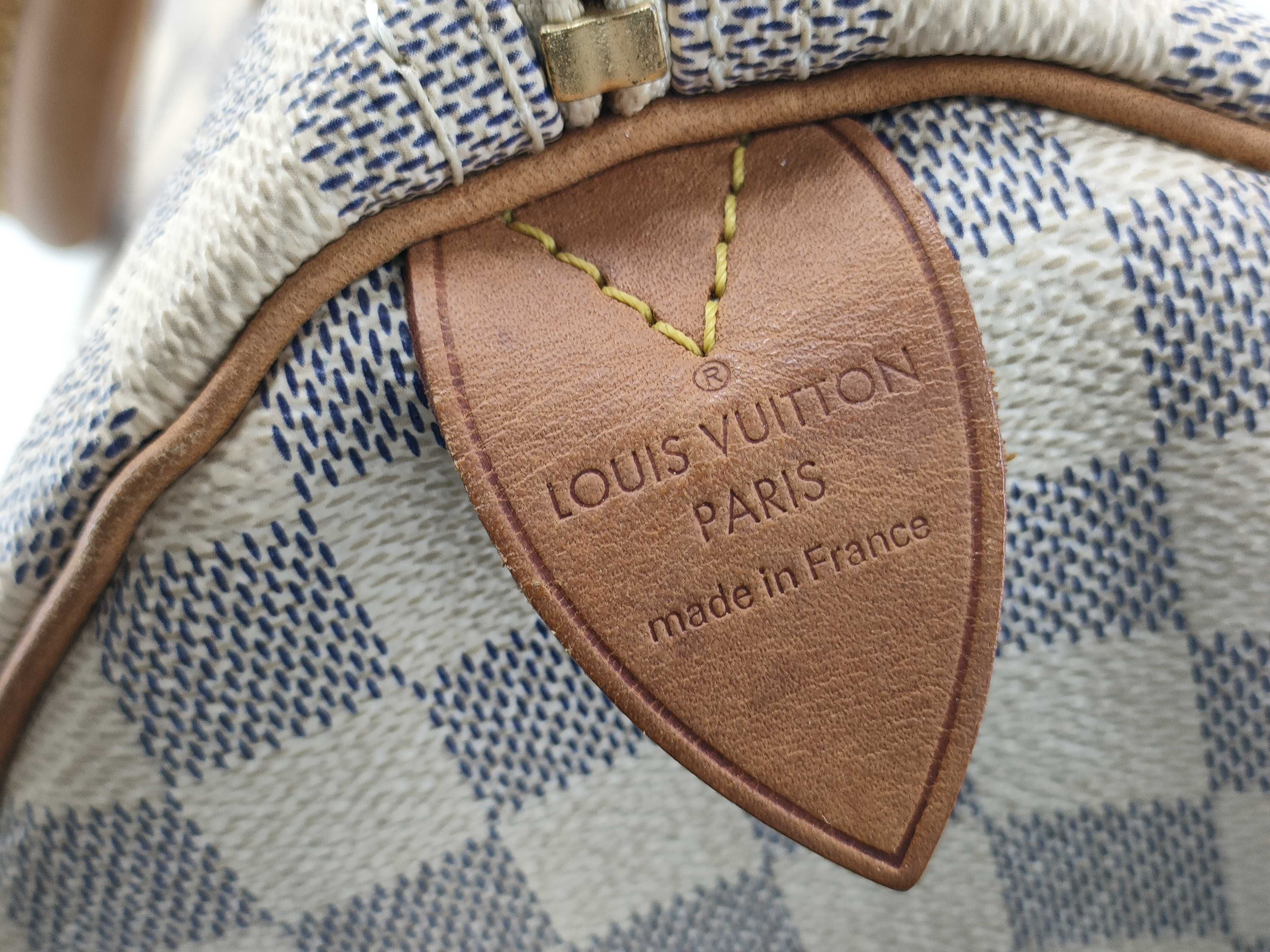 Damier Azur PH - Beige Canvas Speedy 30 Handbag Boston Bag — view 8