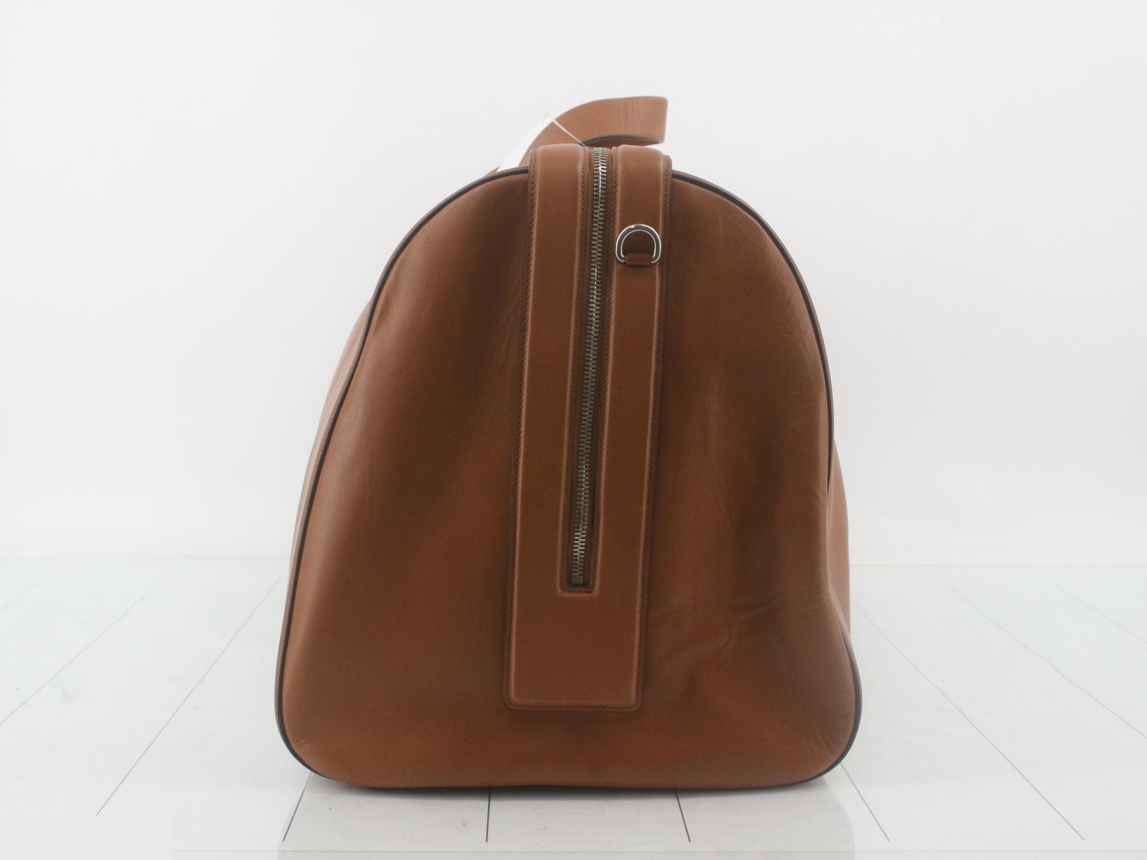 Boston bag, leather, brown — view 3