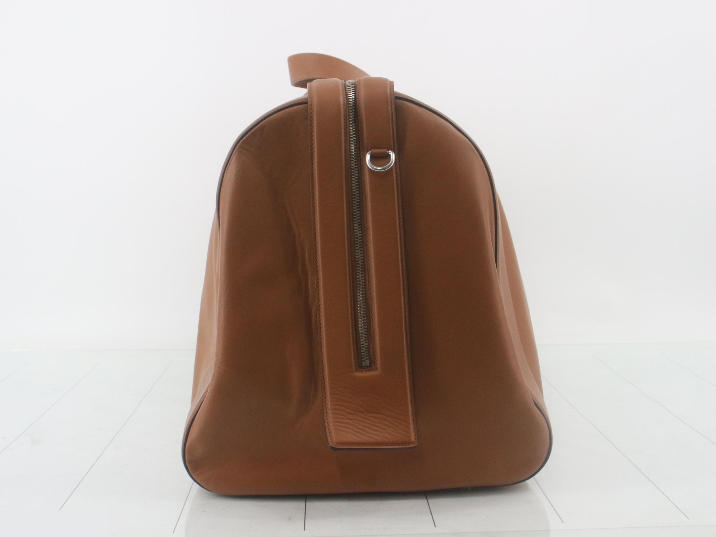 Boston bag, leather, brown — view 4