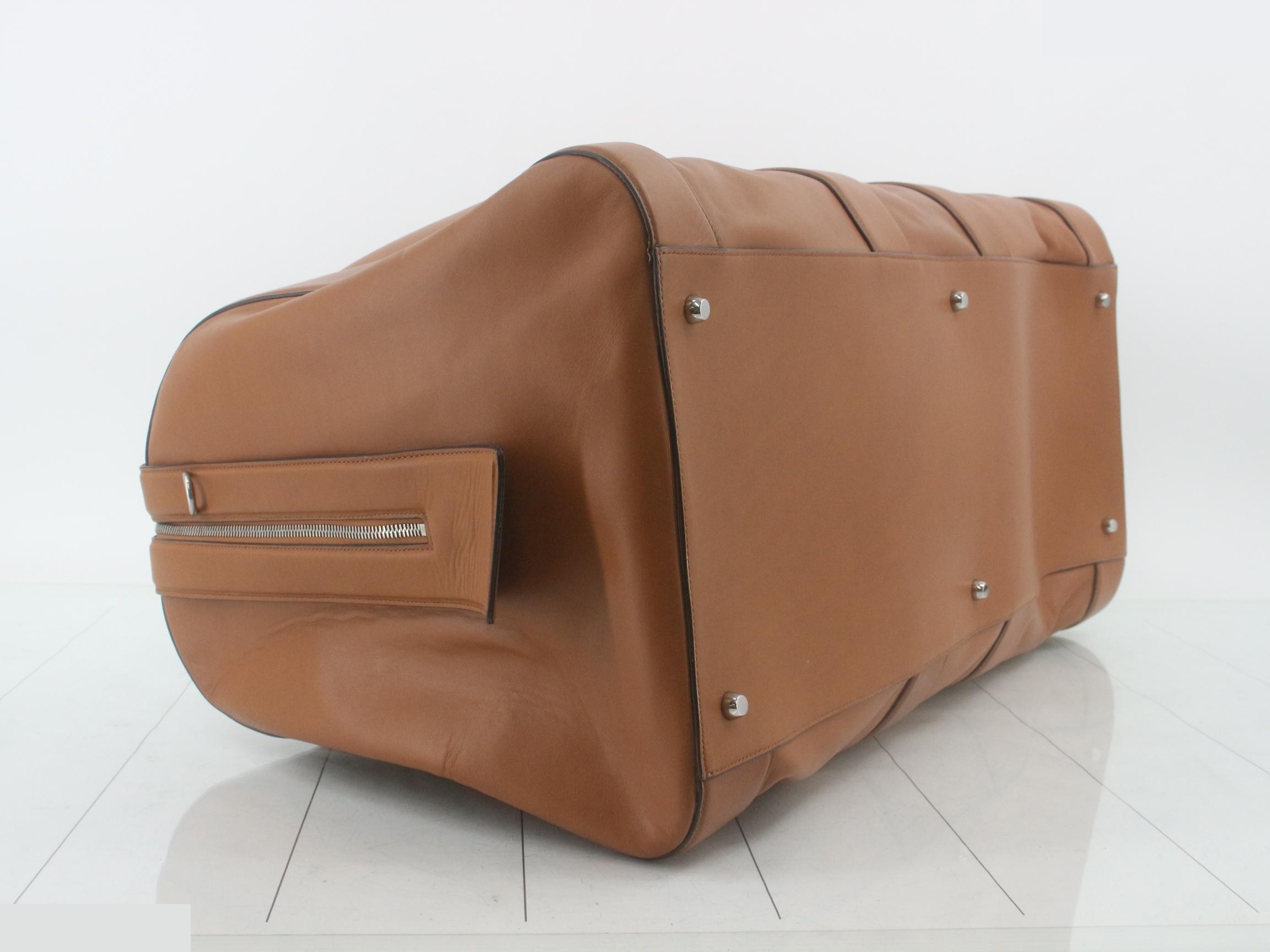 Boston bag, leather, brown — view 5