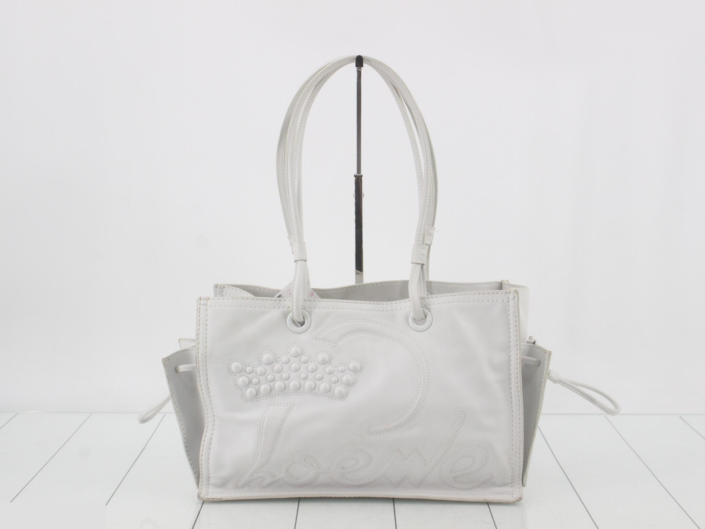 Leather Shopper Tote - Crown