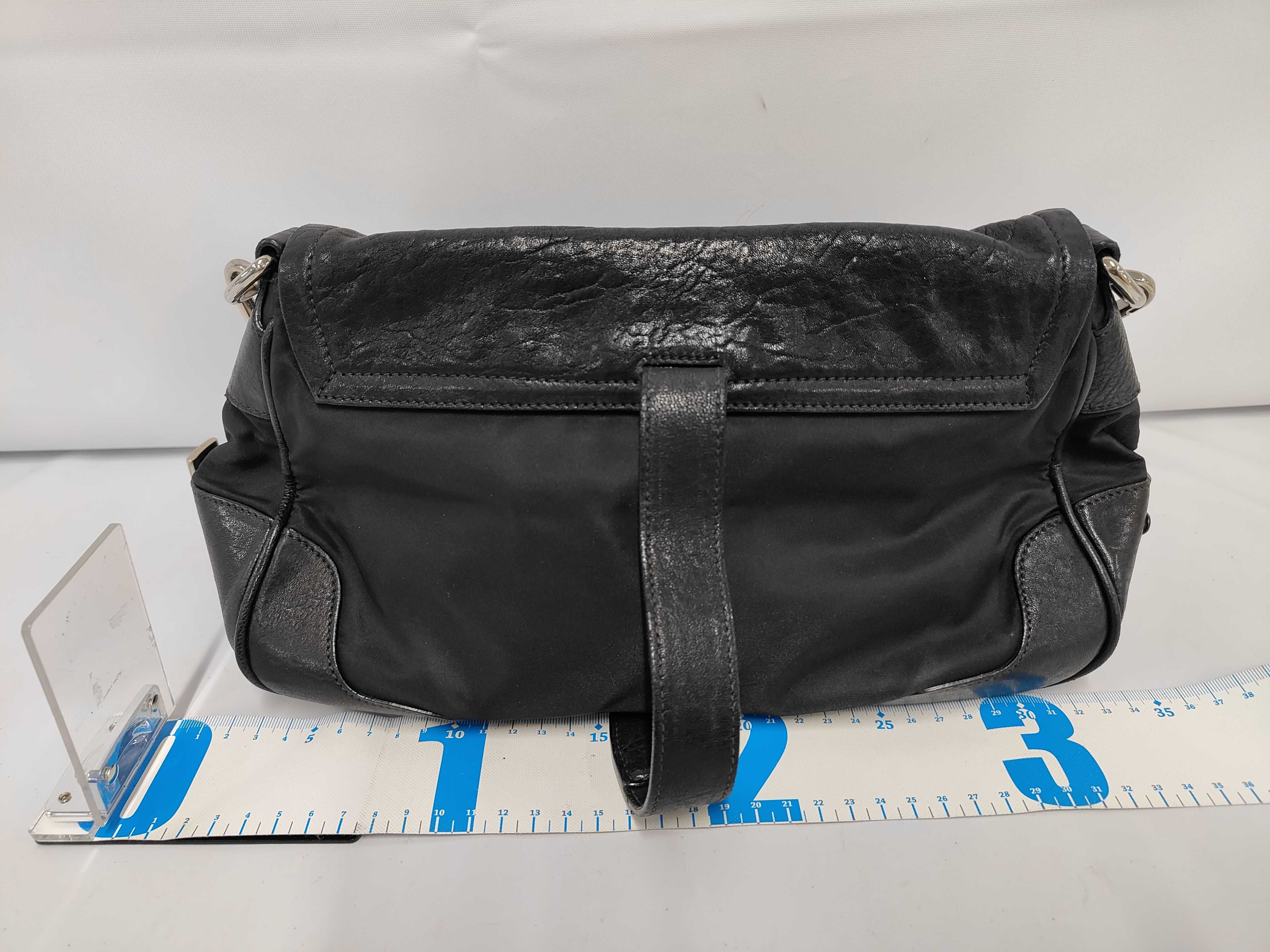 Triangle Logo Leather Shoulder Bag — view 2