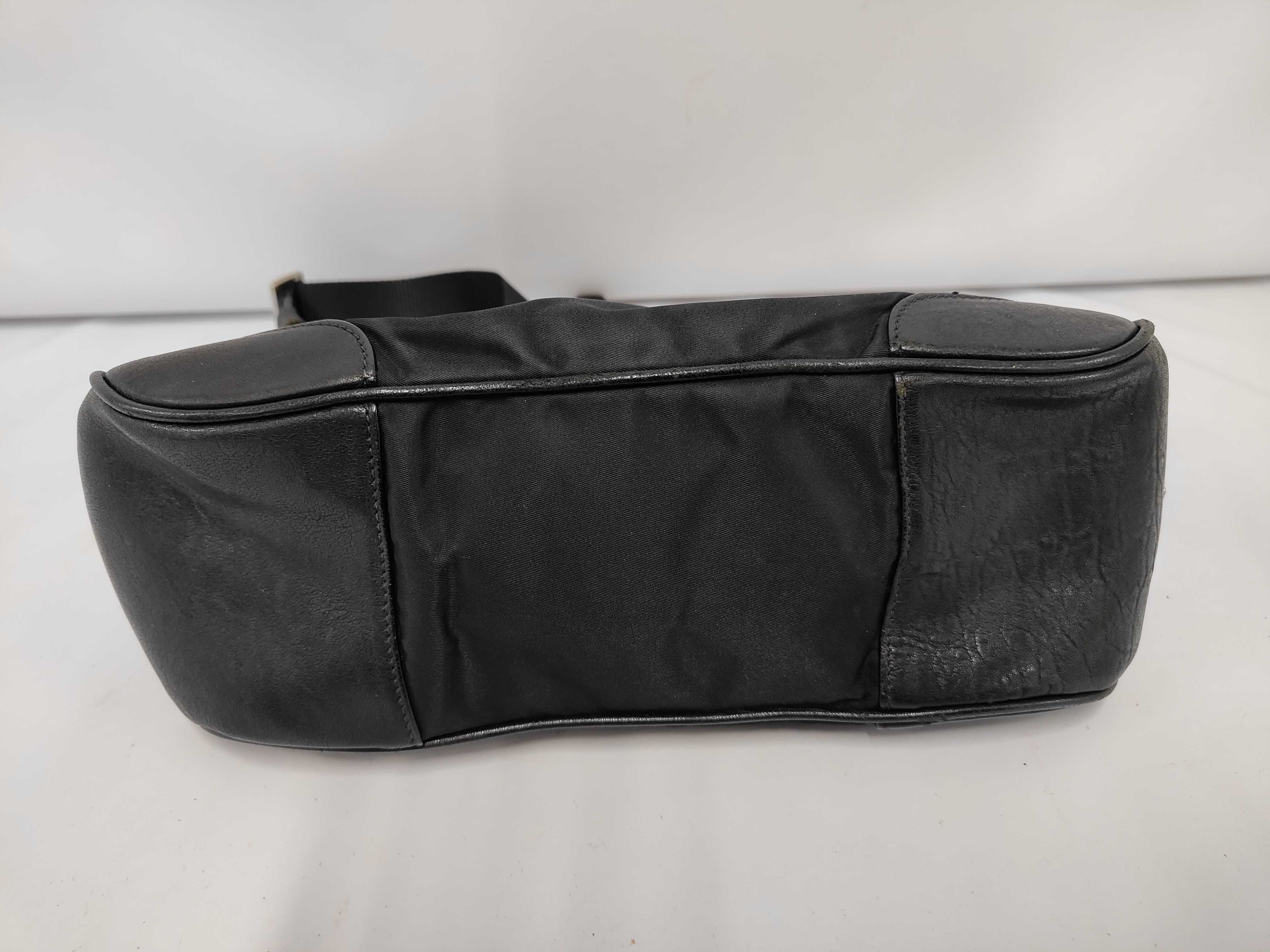 Triangle Logo Leather Shoulder Bag — view 3