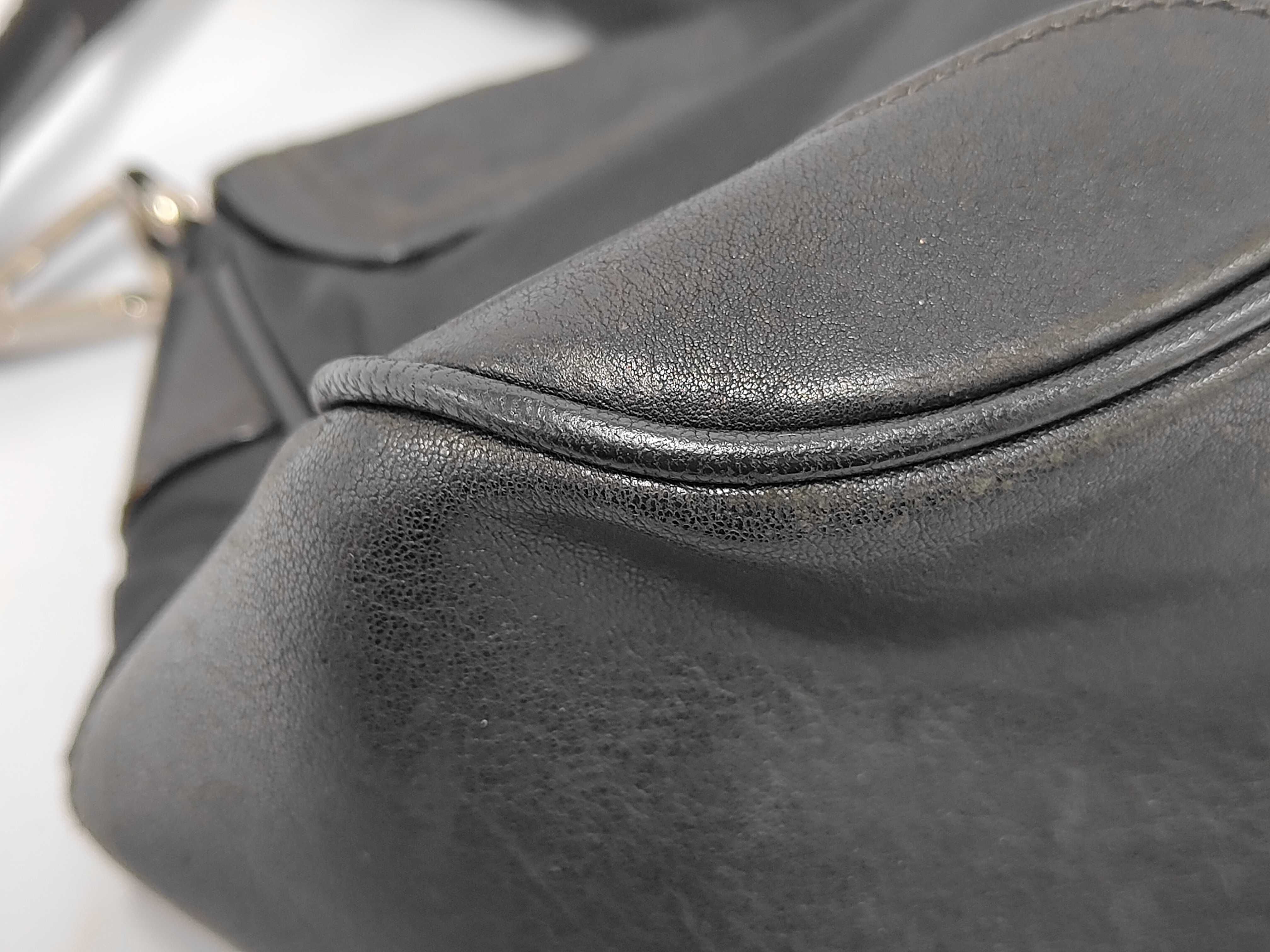 Triangle Logo Leather Shoulder Bag — view 4