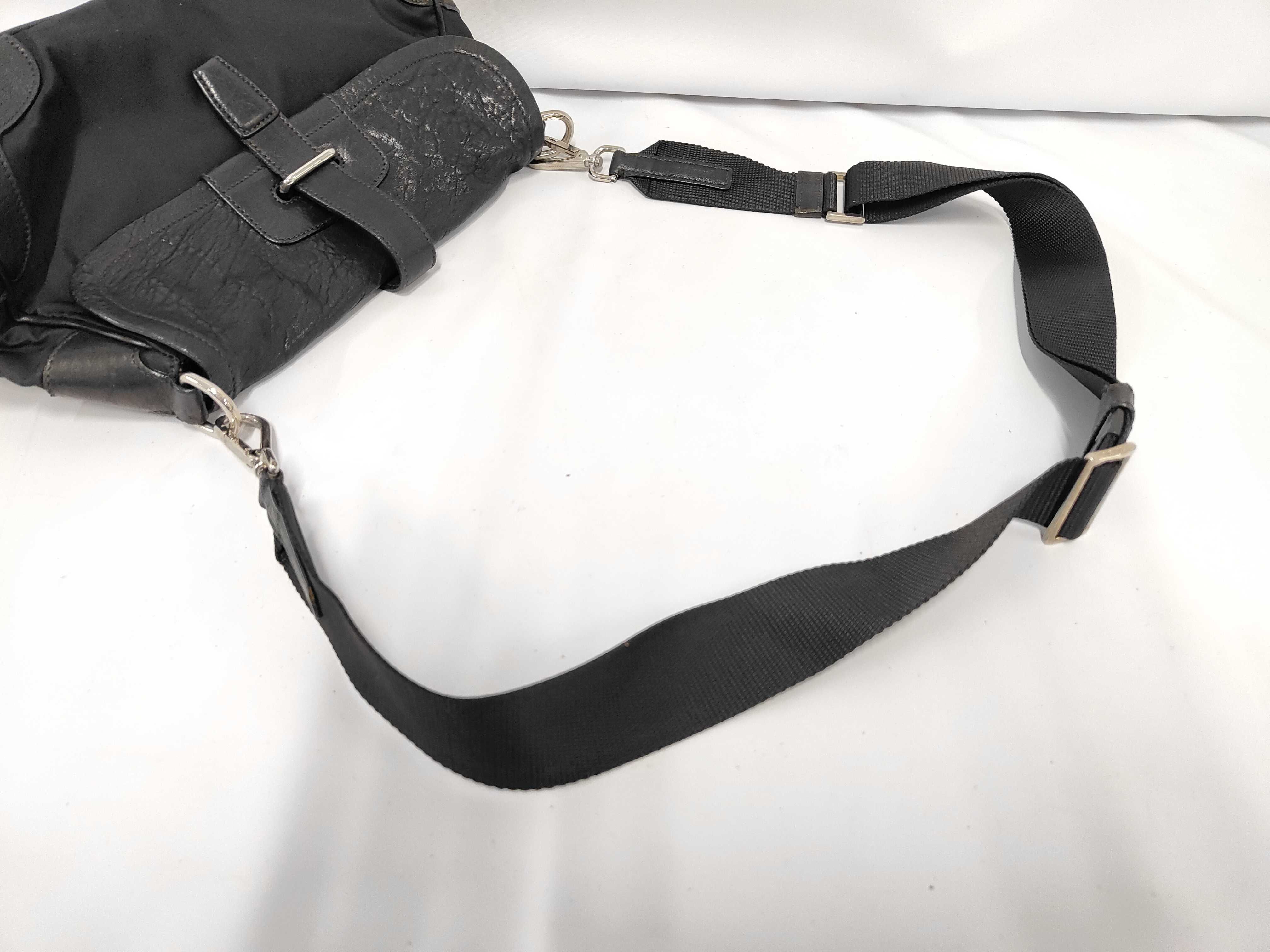 Triangle Logo Leather Shoulder Bag — view 5
