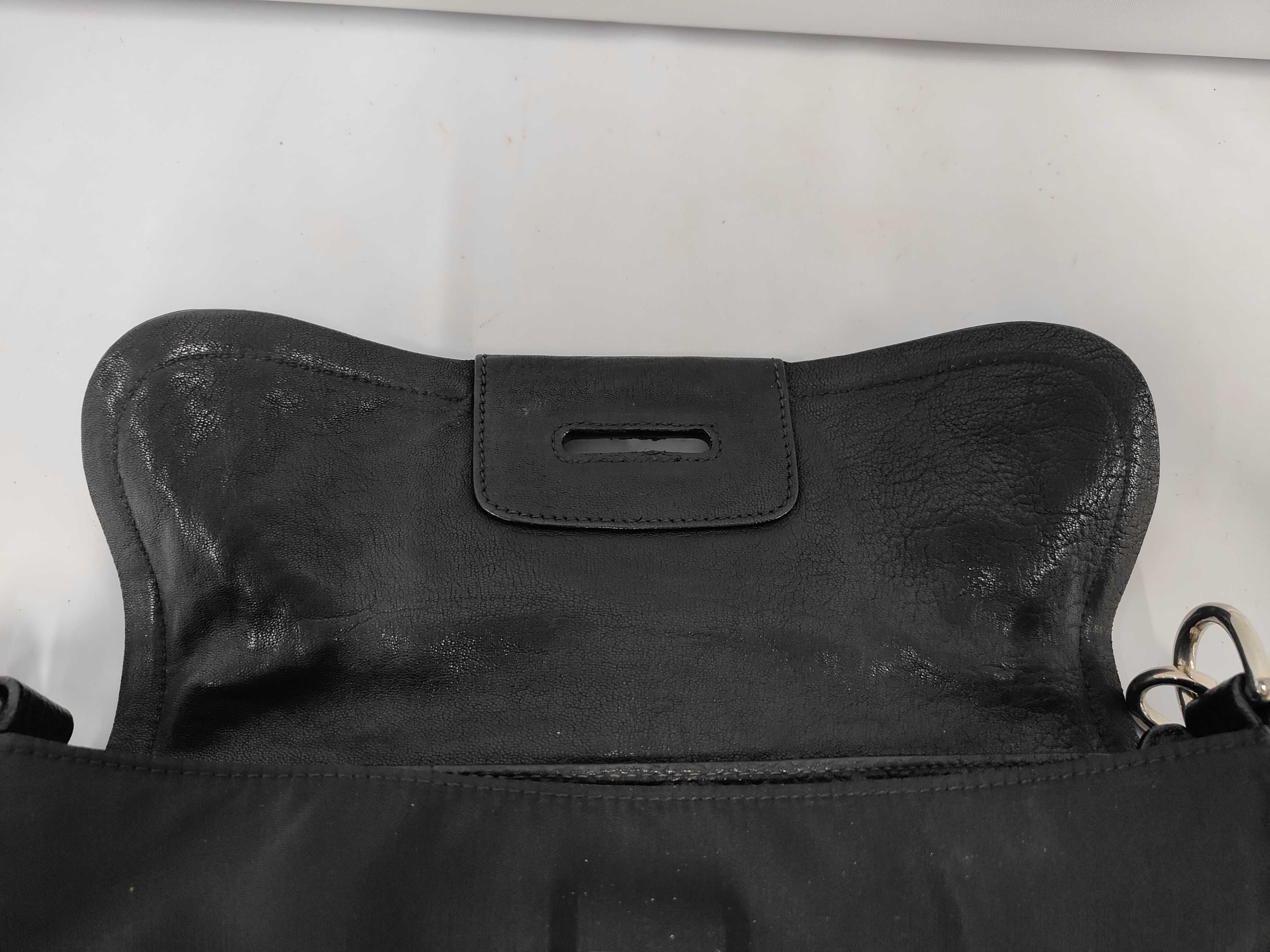 Triangle Logo Leather Shoulder Bag — view 9
