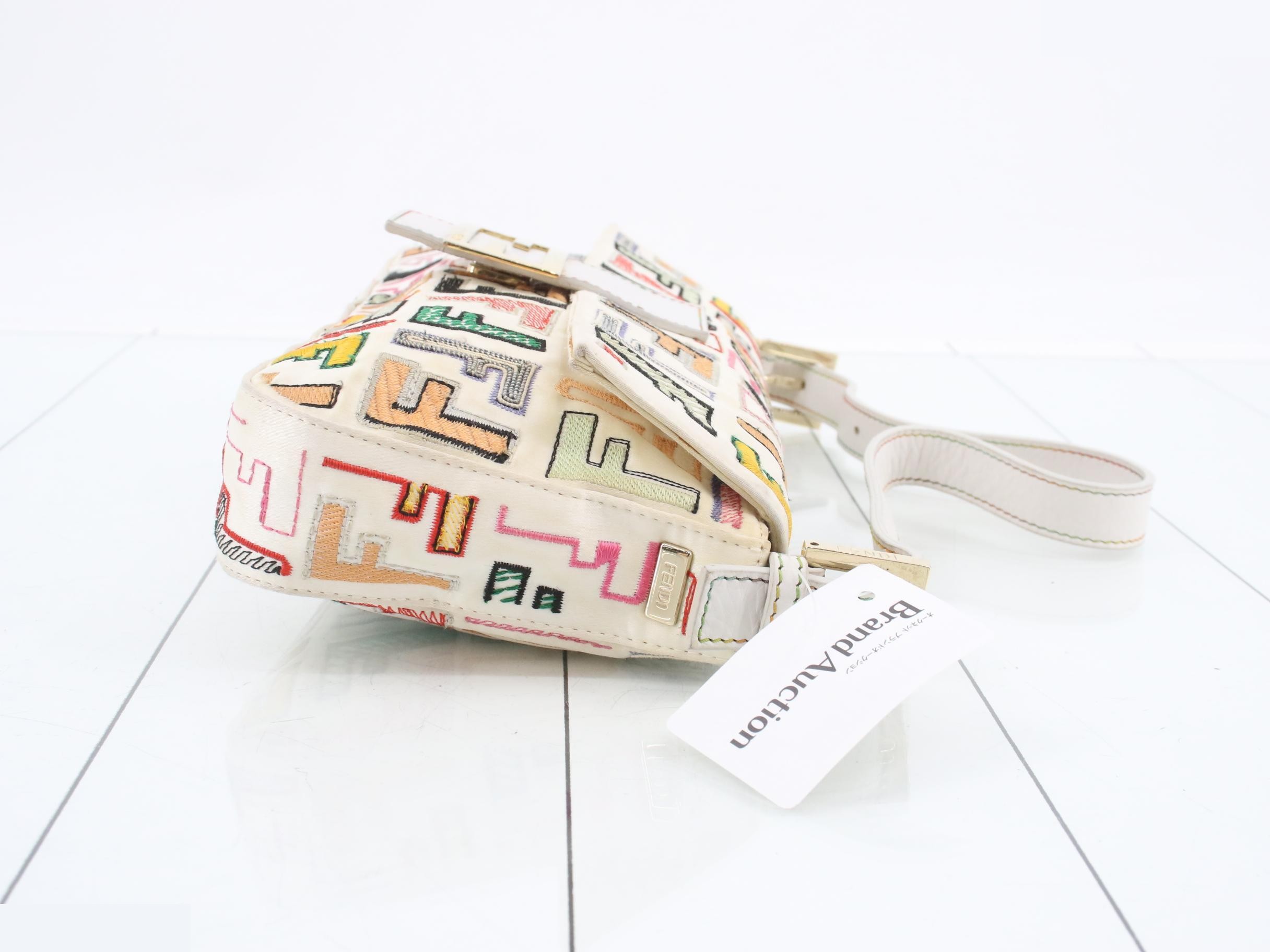 Mamma Baguette F Logo One-Shoulder Bag, Multicolor — view 3