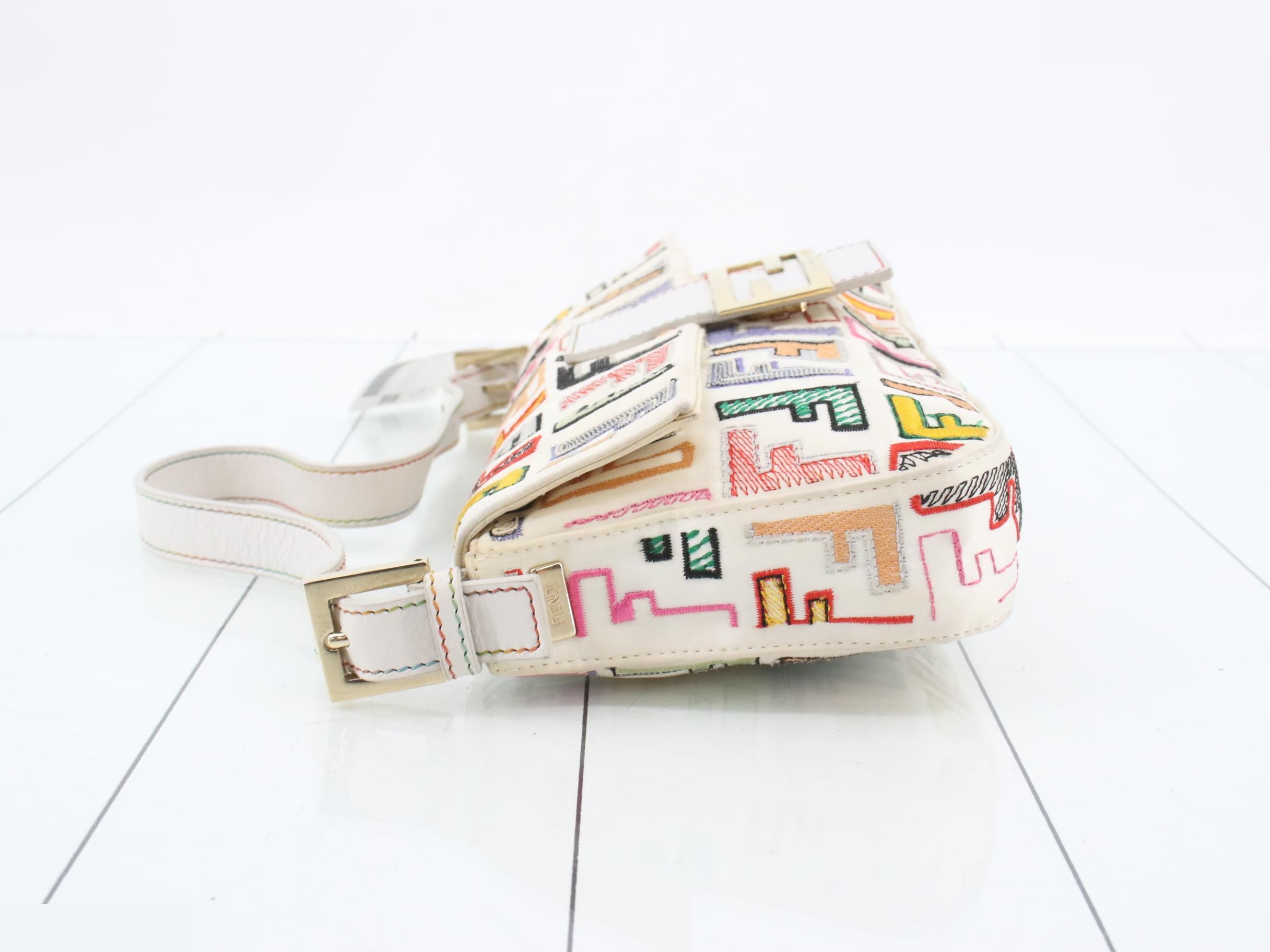 Mamma Baguette F Logo One-Shoulder Bag, Multicolor — view 4