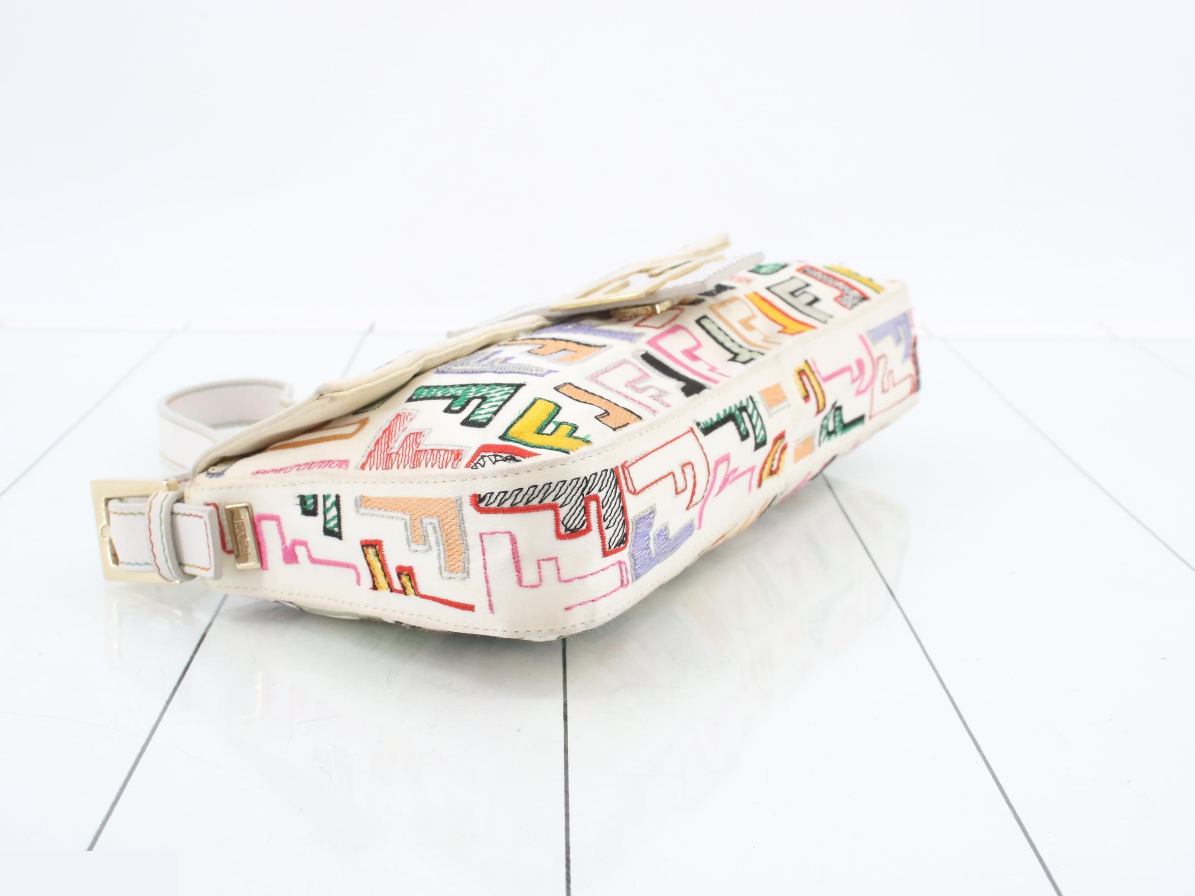 Mamma Baguette F Logo One-Shoulder Bag, Multicolor — view 5