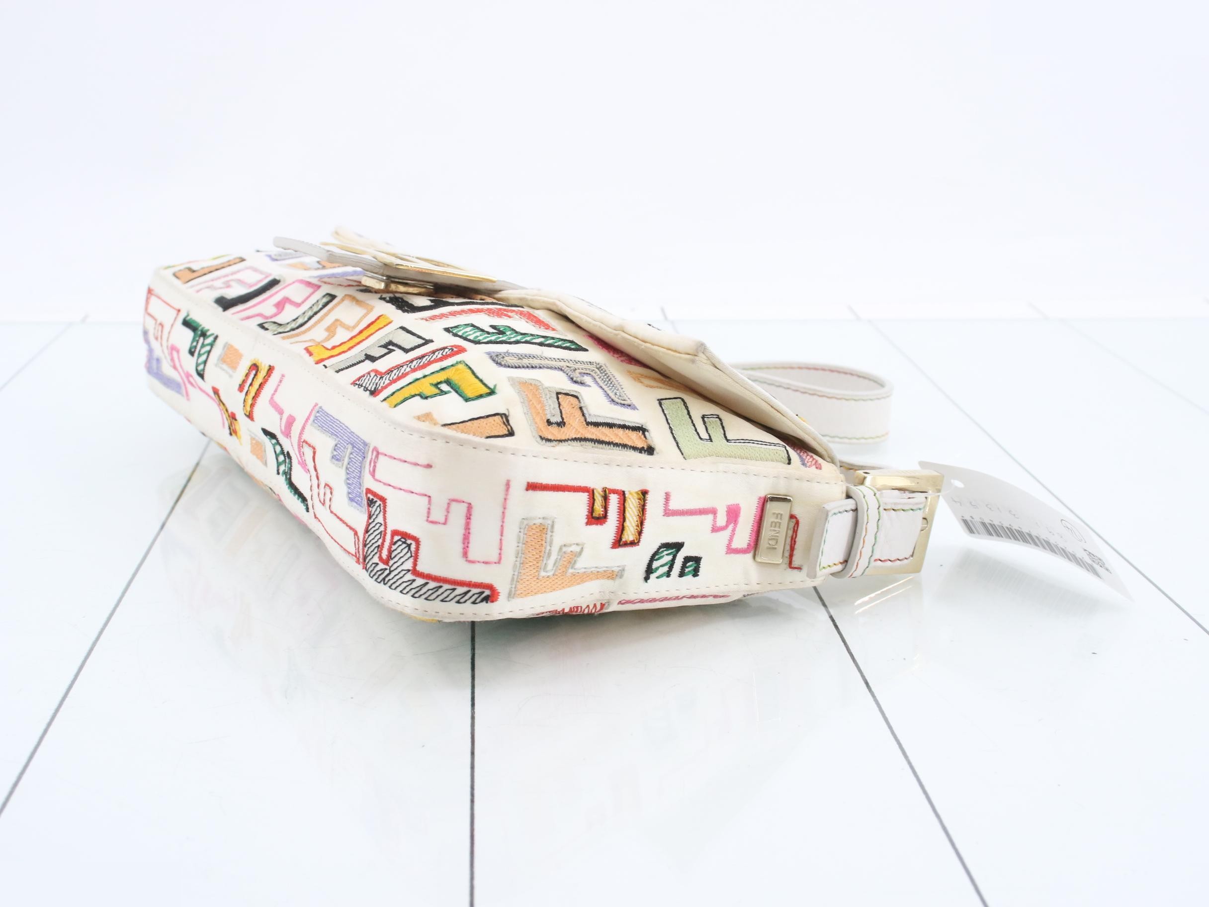 Mamma Baguette F Logo One-Shoulder Bag, Multicolor — view 6